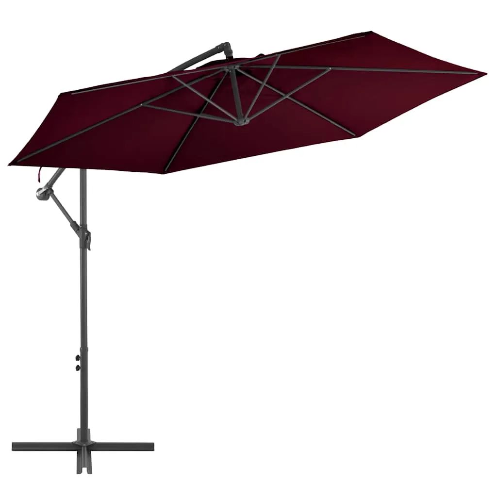 Eleganter Sonnenschirm 300 x 244 cm in Bordeauxrot