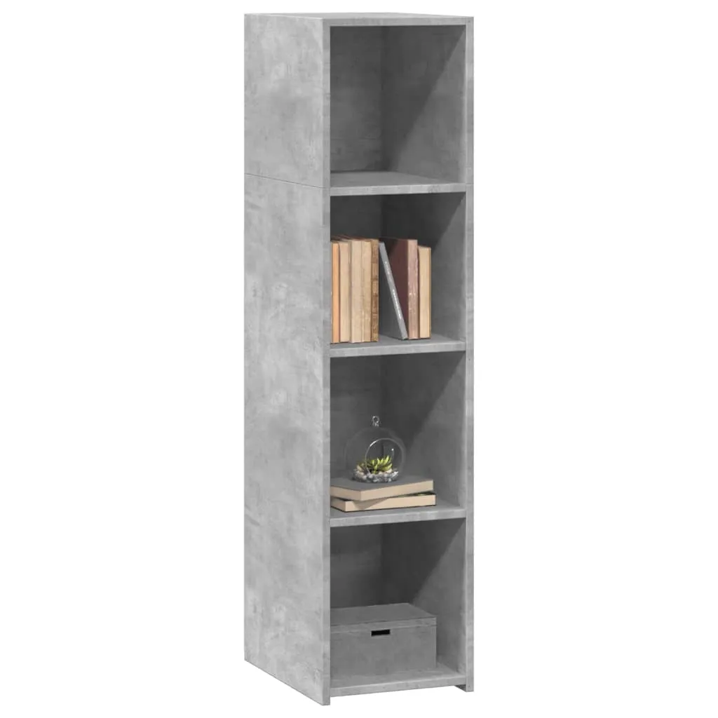 Klassisches Highboard Betongrau 30 x 41 x 124 cm aus Holzwerkstoff