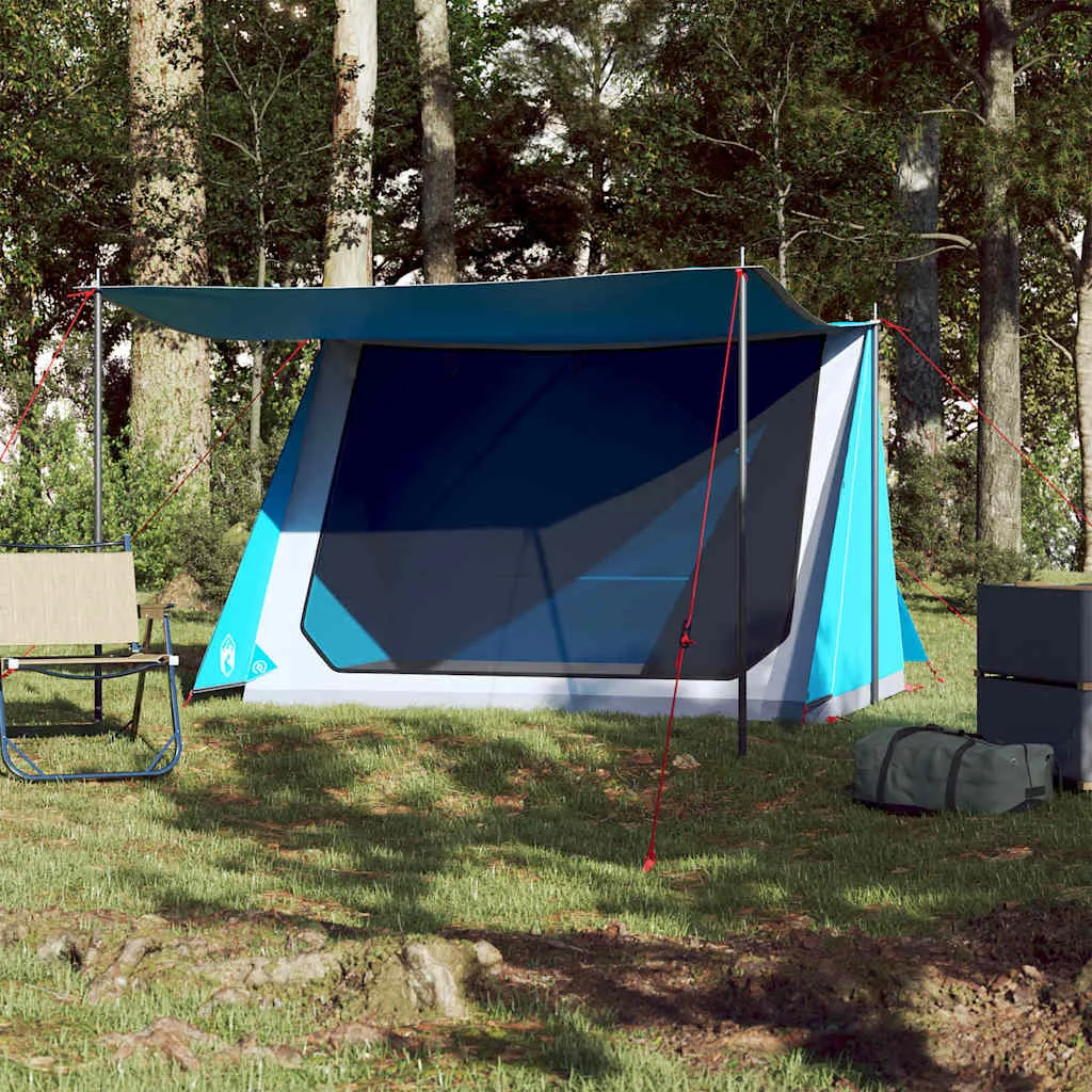 Campingzelt Blau 214 x 125/161 x 120 cm Wasserdicht für 2 Personen
