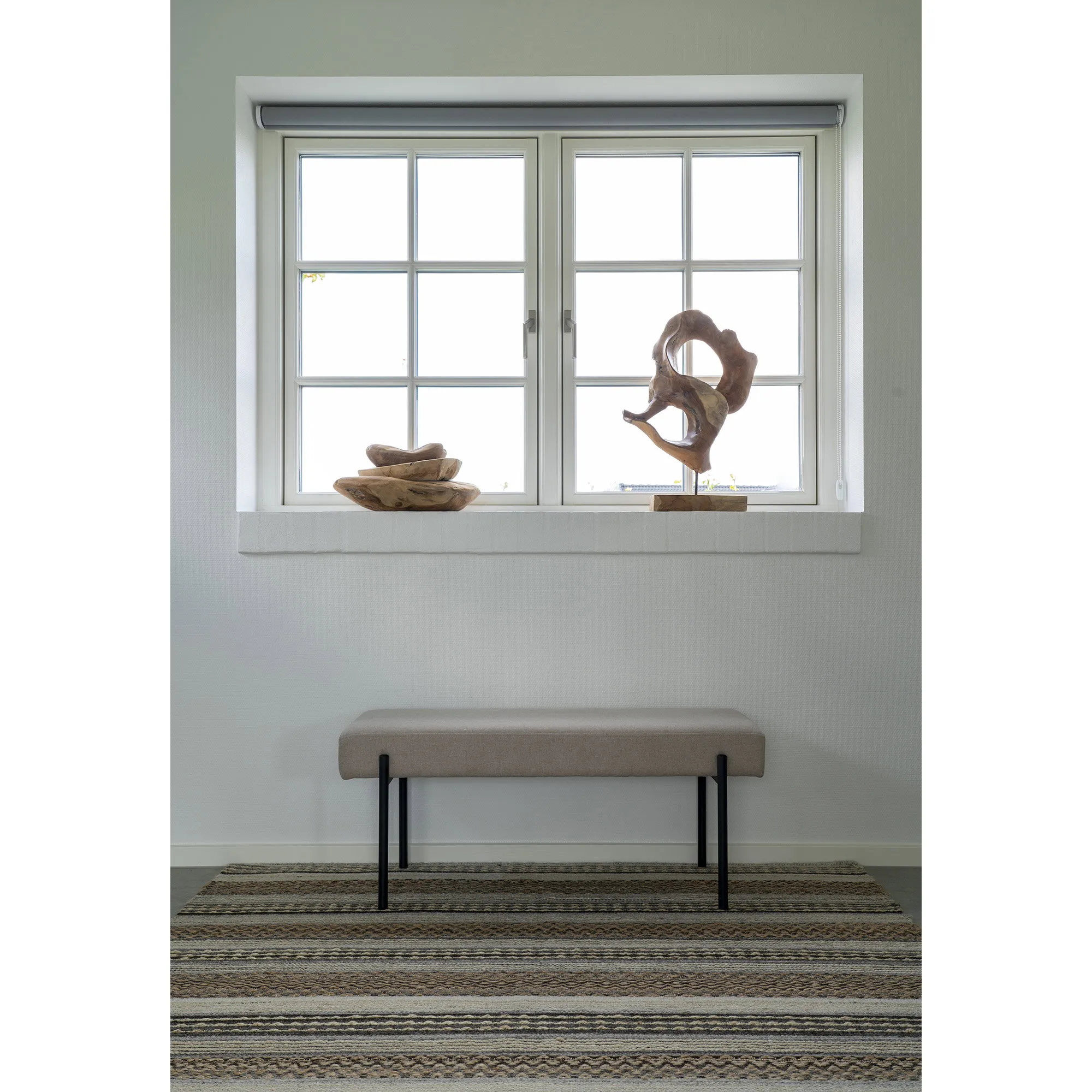 tinkaro Teppich Morena 60% Jute, 40% Wolle Natur / Grau