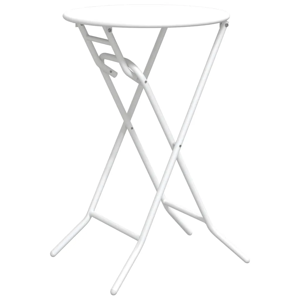Moderner weißer Klapptisch Metall 50 x 50 x 72 cm