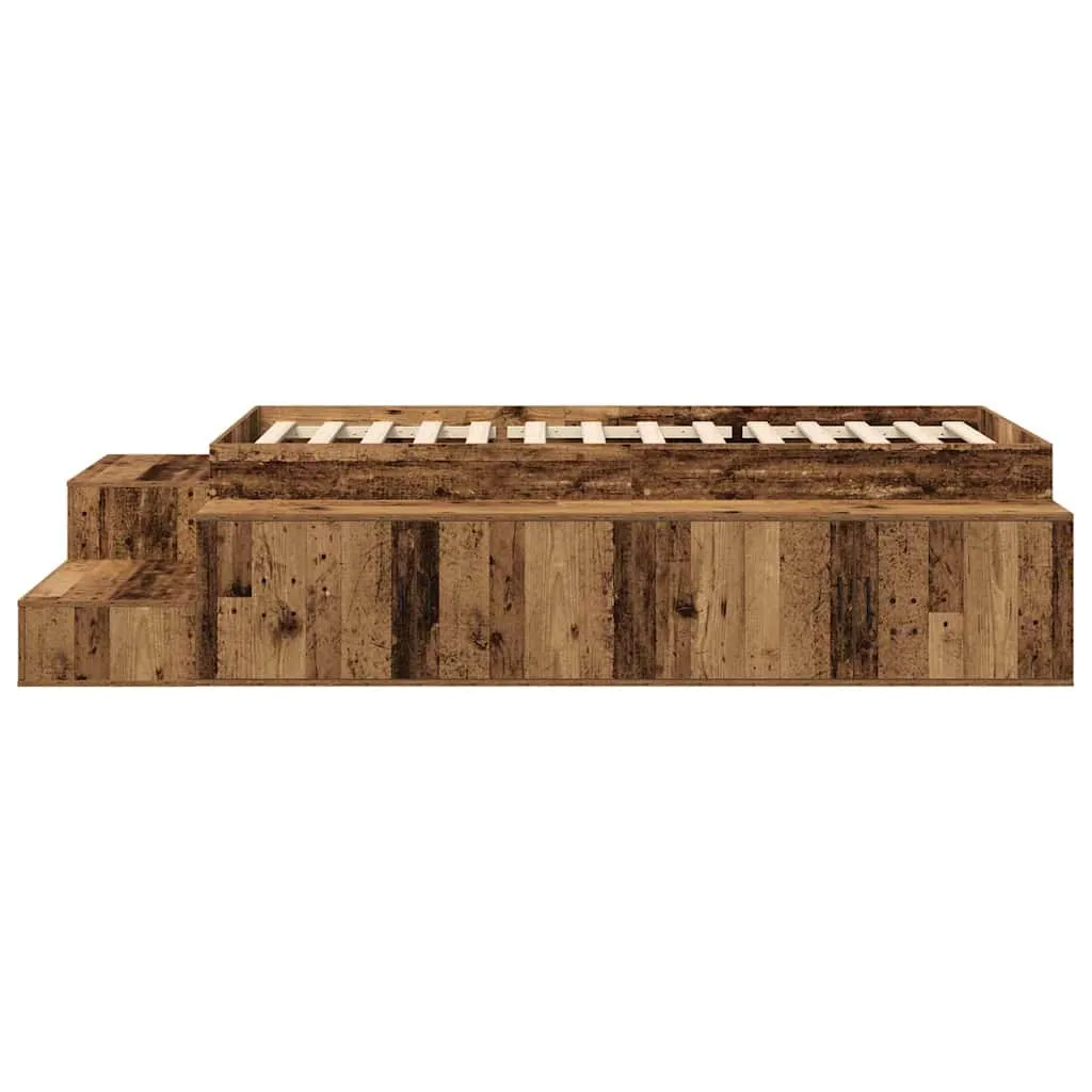 Bett mit Stauraum 234 x 103 x 53,5 cm Altholz