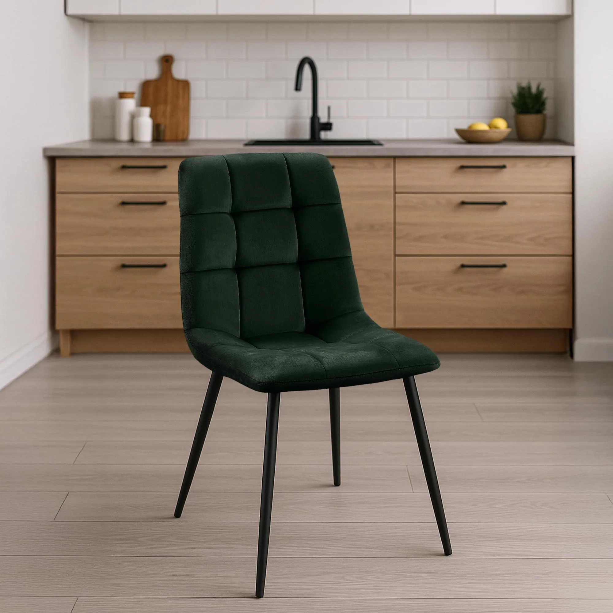 2er Set Esszimmerstühle Tilde 84x45x55 cm grün