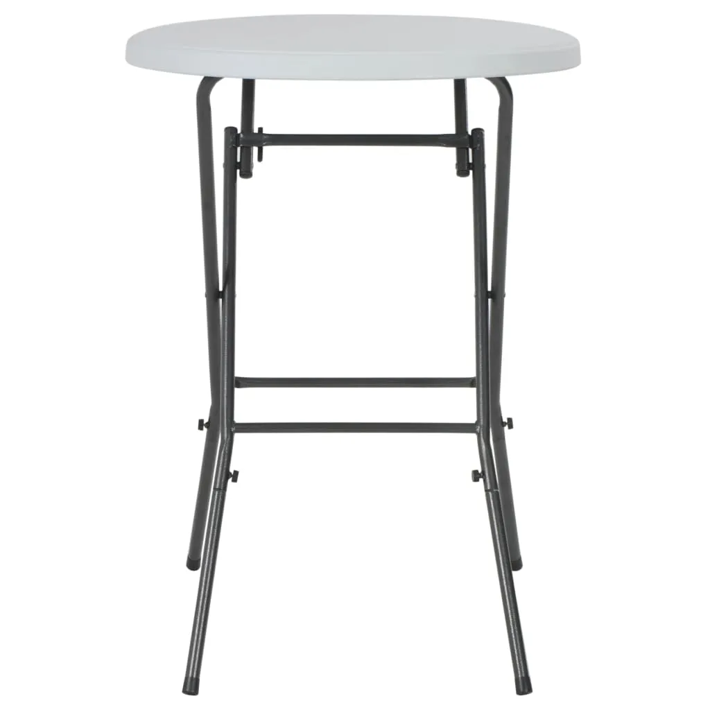 Weißer Bartisch 80 x 110 cm mit pulverbeschichtetem Stahlgestell