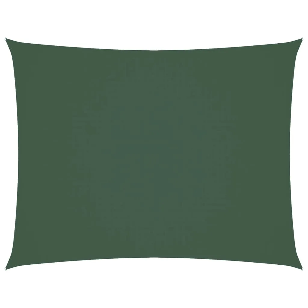 Sonnensegel Oxford-Gewebe Rechteckig 4x6 m Dunkelgrün