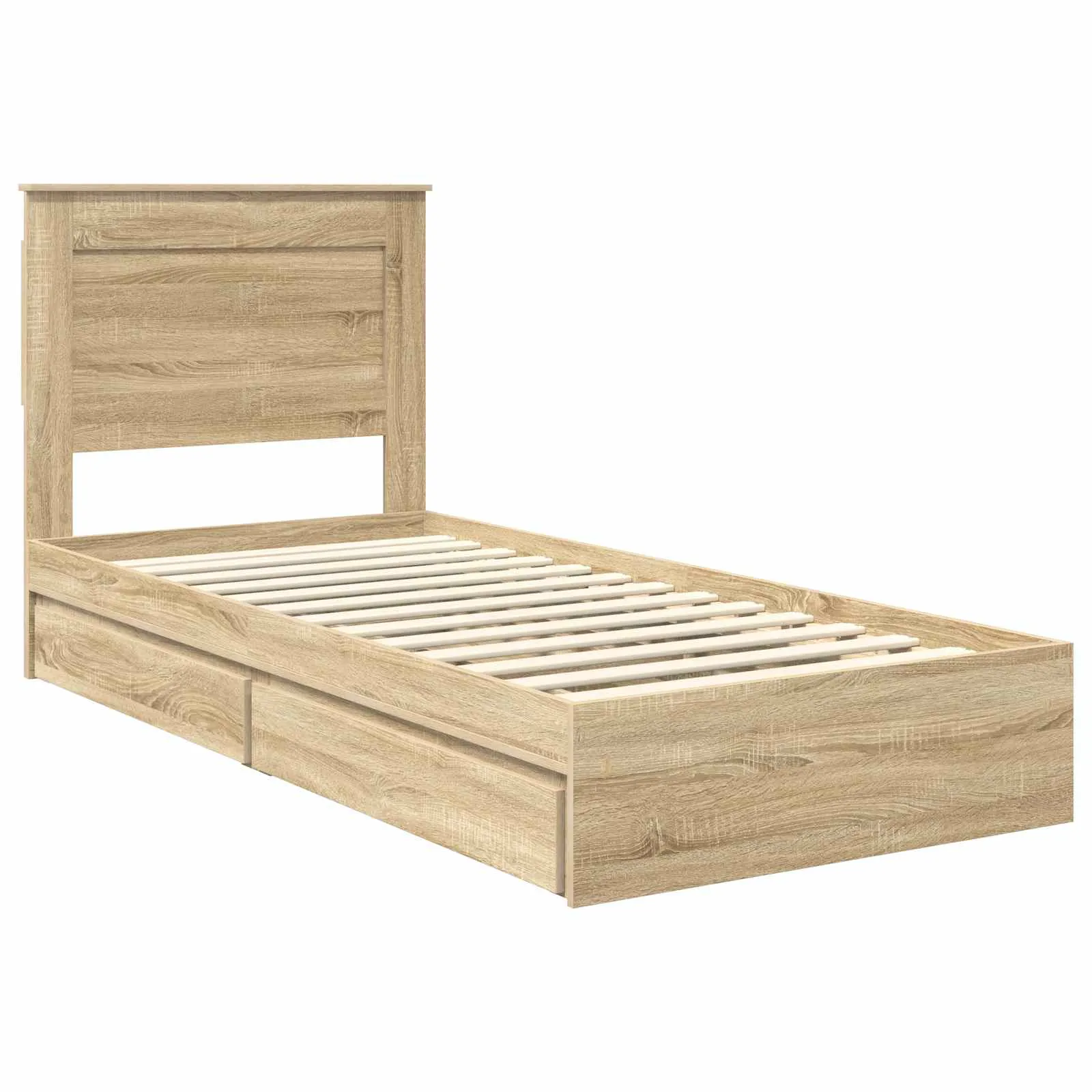 Aufbewahrungsbett 75 x 190 cm Sonoma-Eiche
