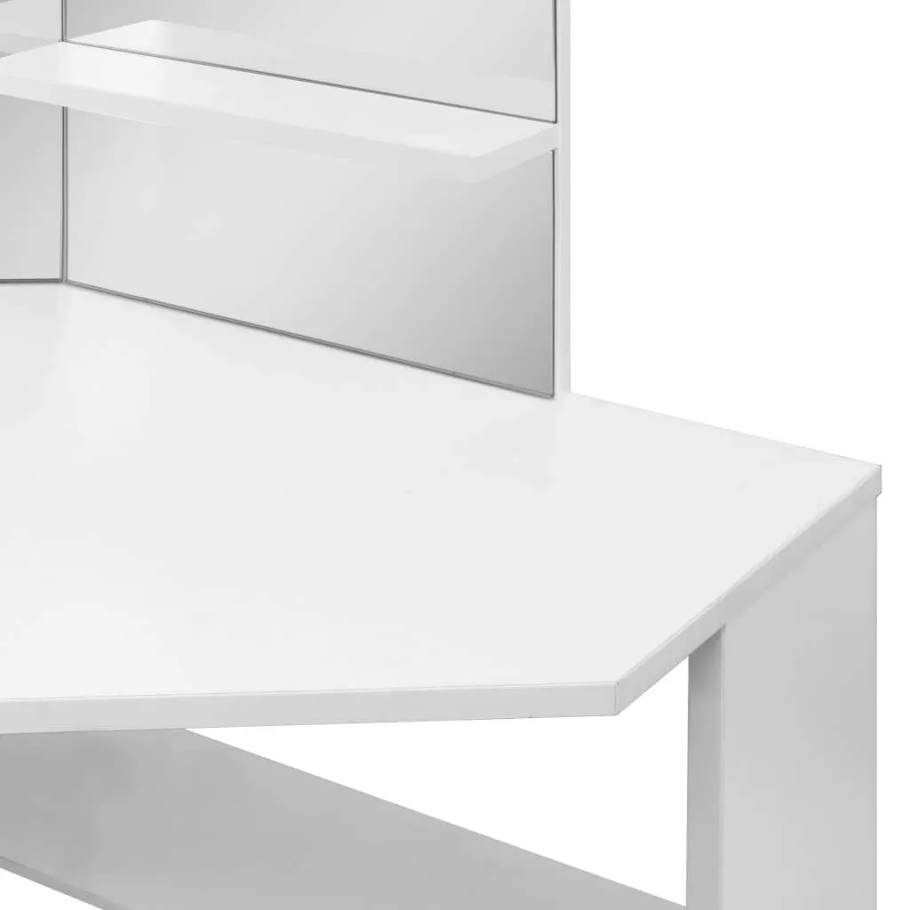 Eleganter weißer Schminktisch 111 x 54 x 141,5 cm aus MDF