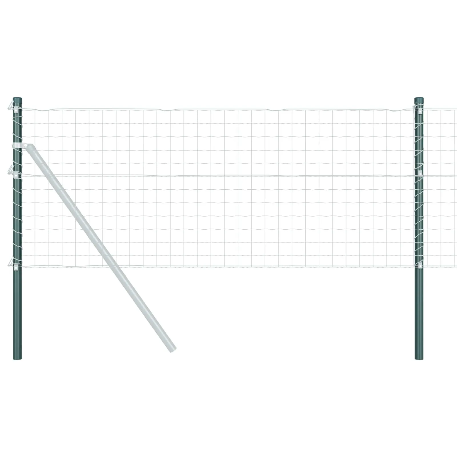 Außenzäune Zaunpfosten Grün 3,2 x 3,2 x 60 cm Pulverbeschichtet