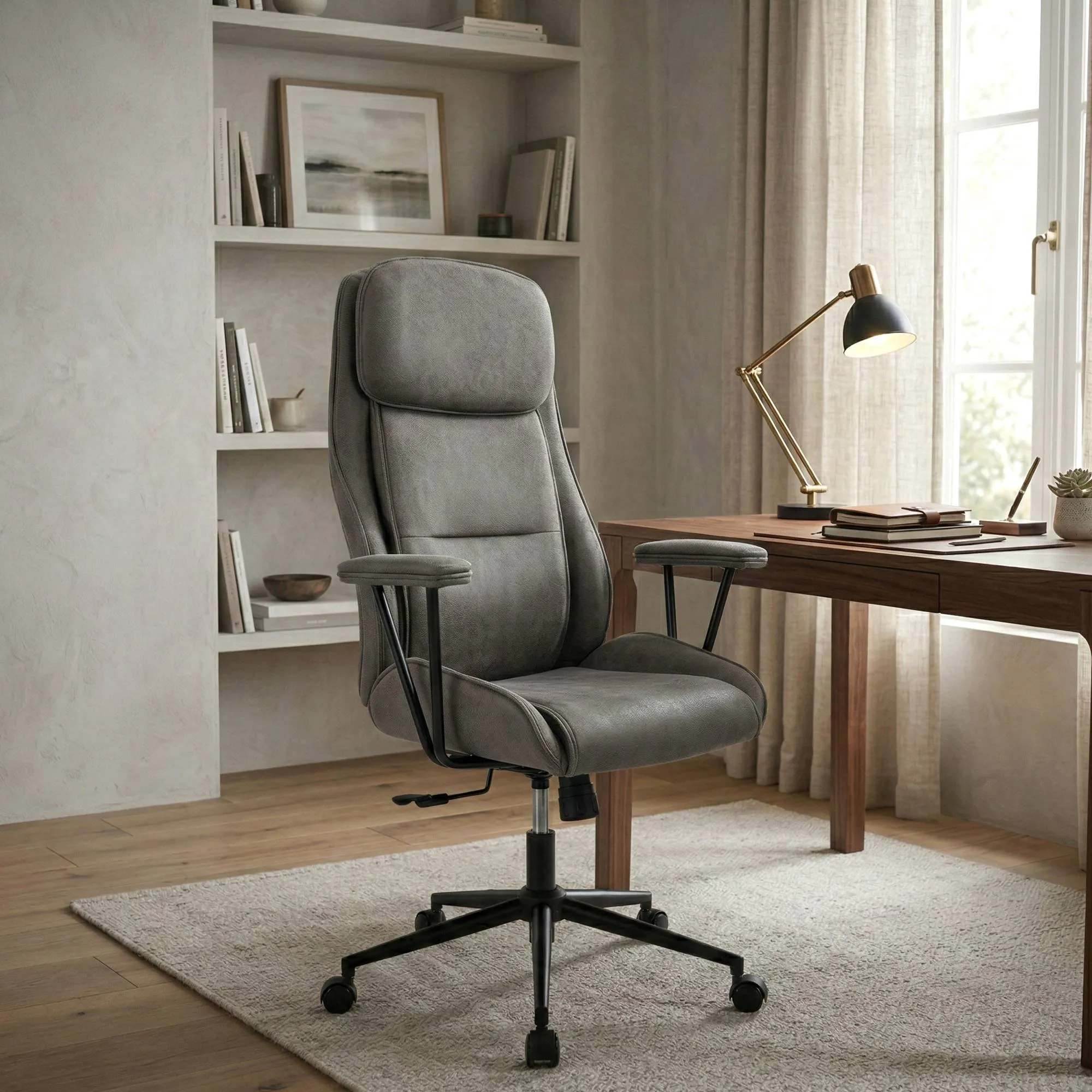 Bürostuhl Siddar 121x75x65 cm antik-grau