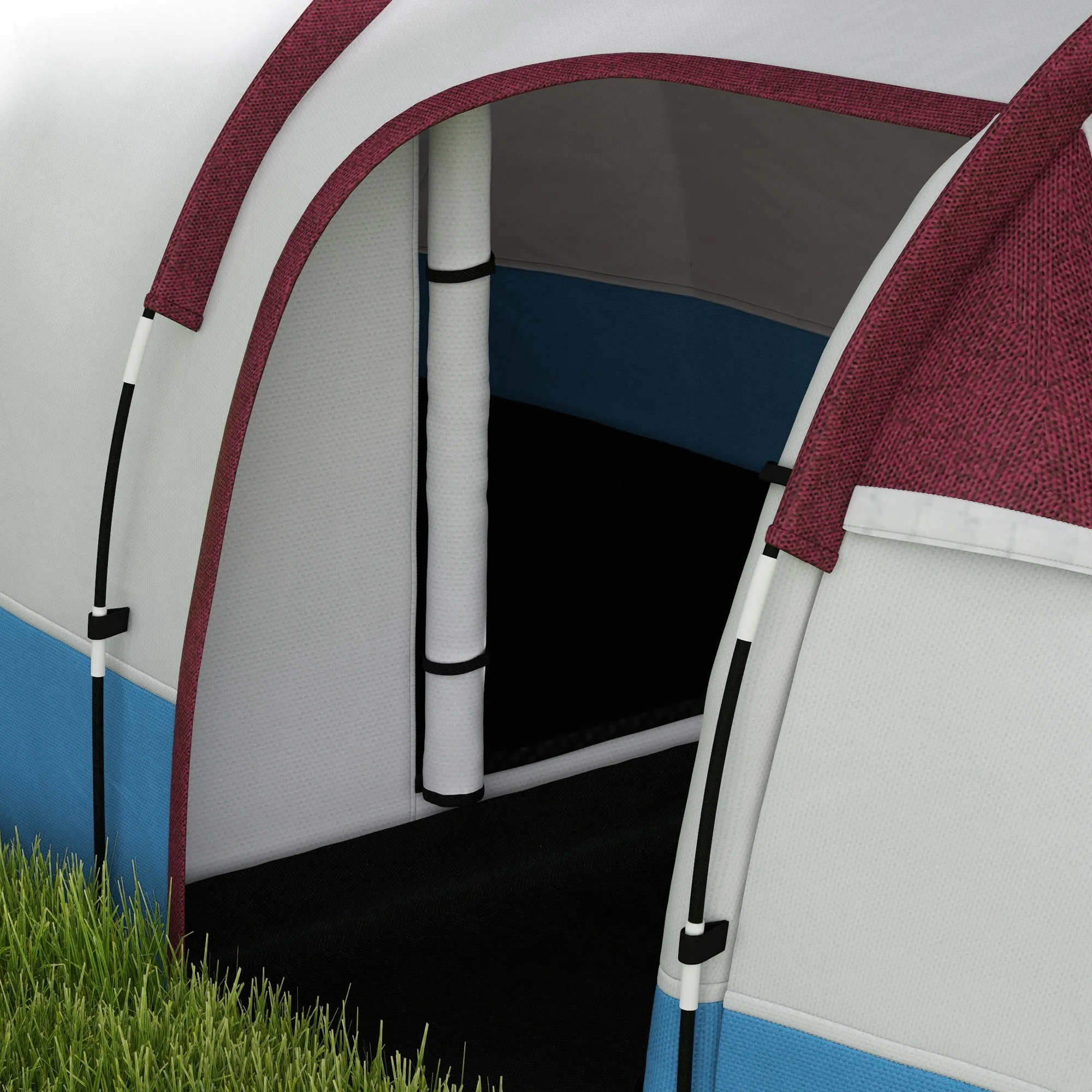 Tunnelzelt 4 Personen 420x200x150 cm Rot