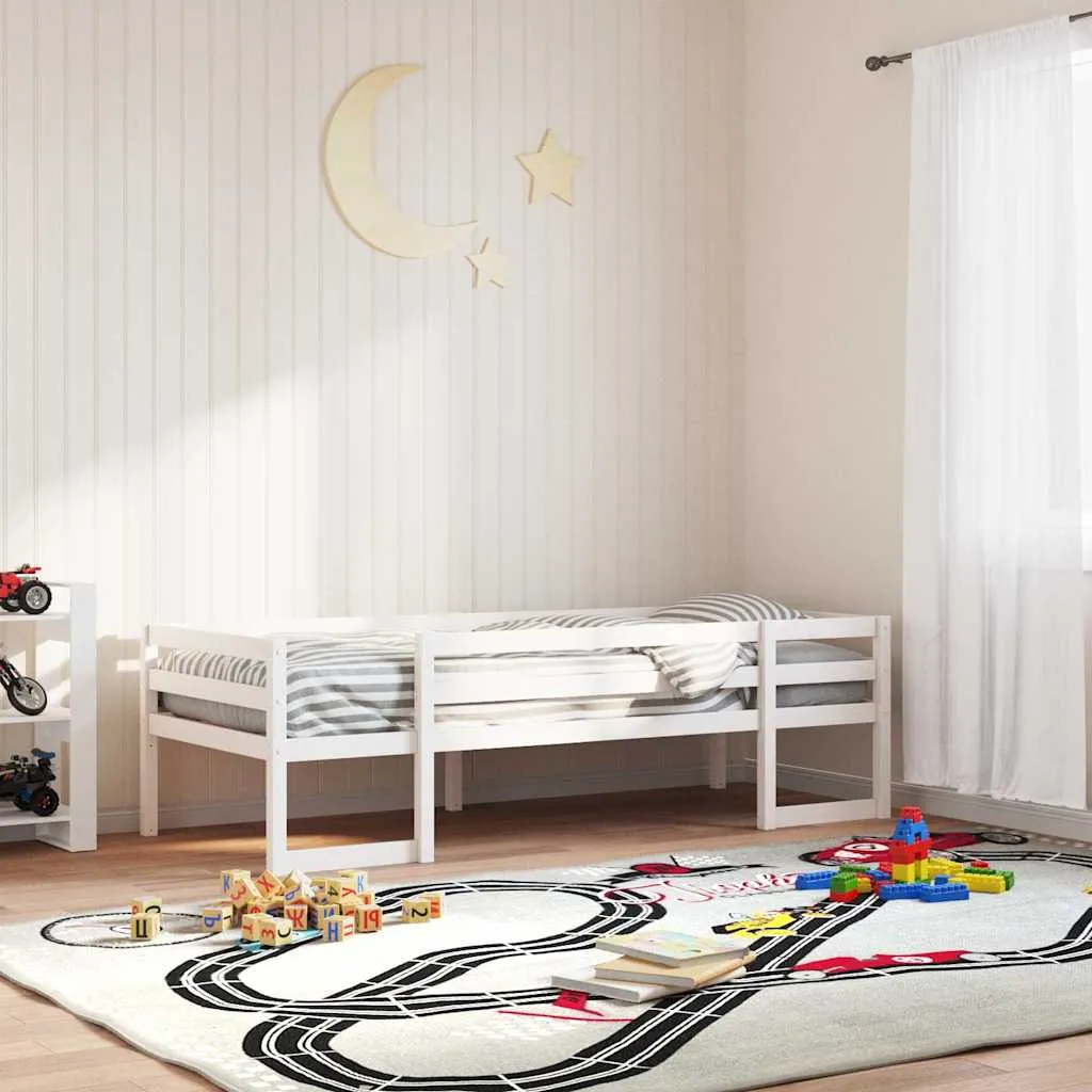 Kinderbett Weiß 195,5 x 82,5 x 61 cm mit Rausfallschutz