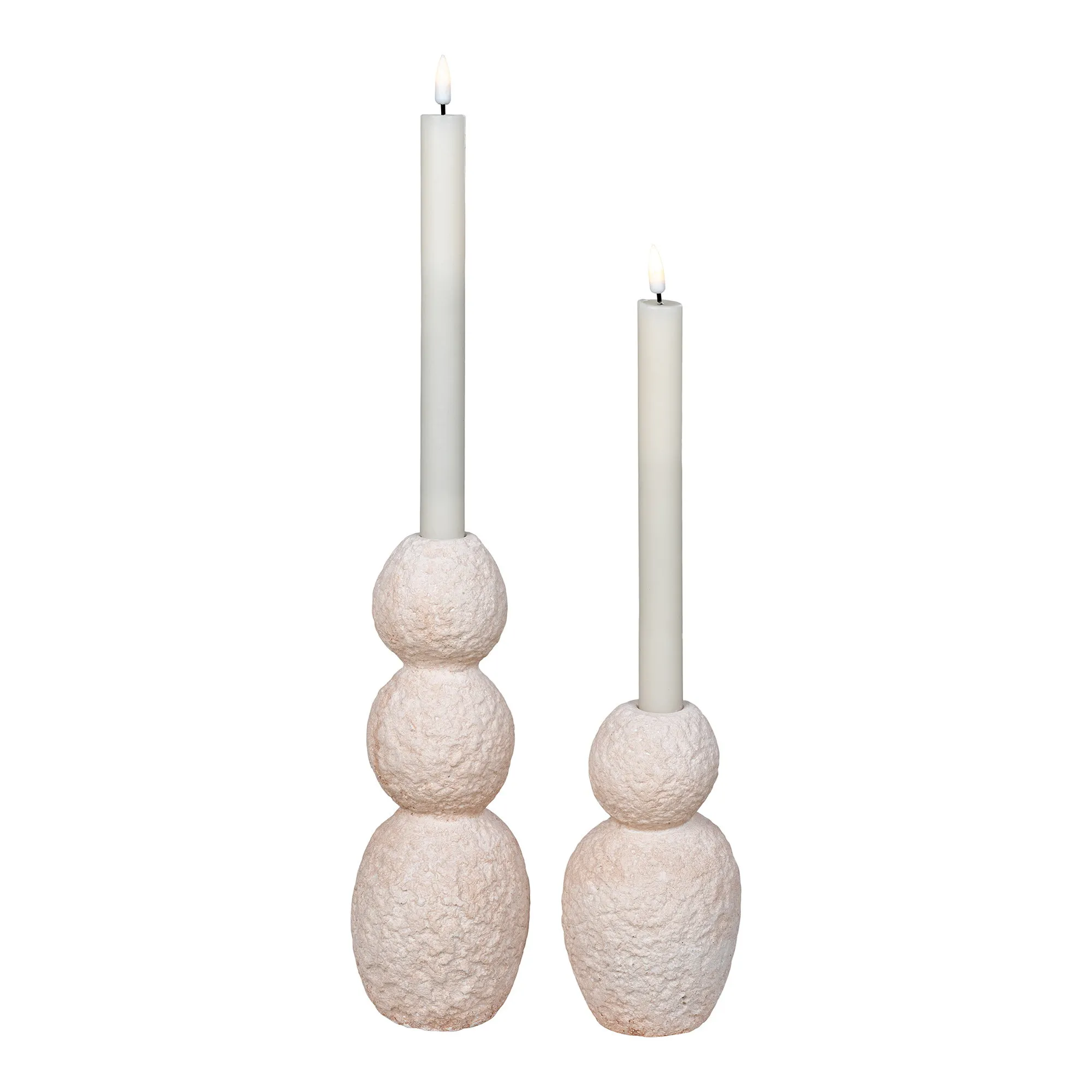 tinkaro Kerzenhalter Zement Beige