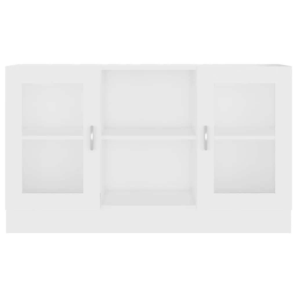 Weißer Vitrinenschrank 120 x 30,5 x 70 cm aus Holzwerkstoff