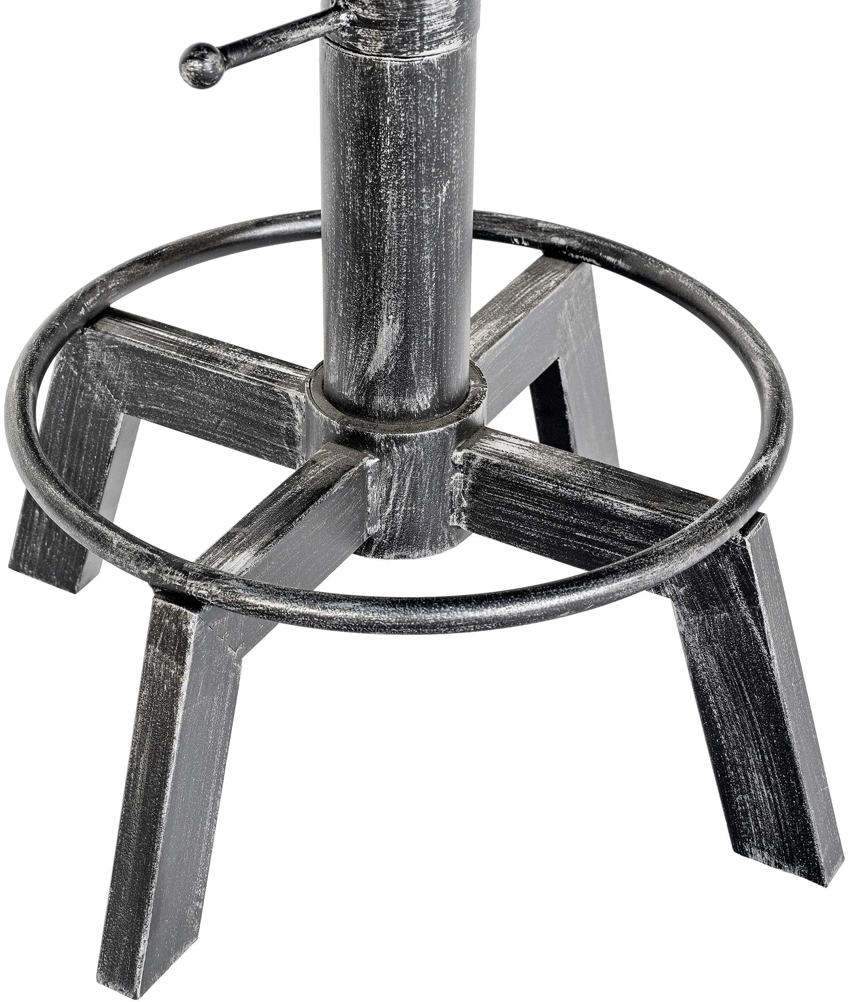 Sitzhocker Destin 42x42x44-63 cm antik silber