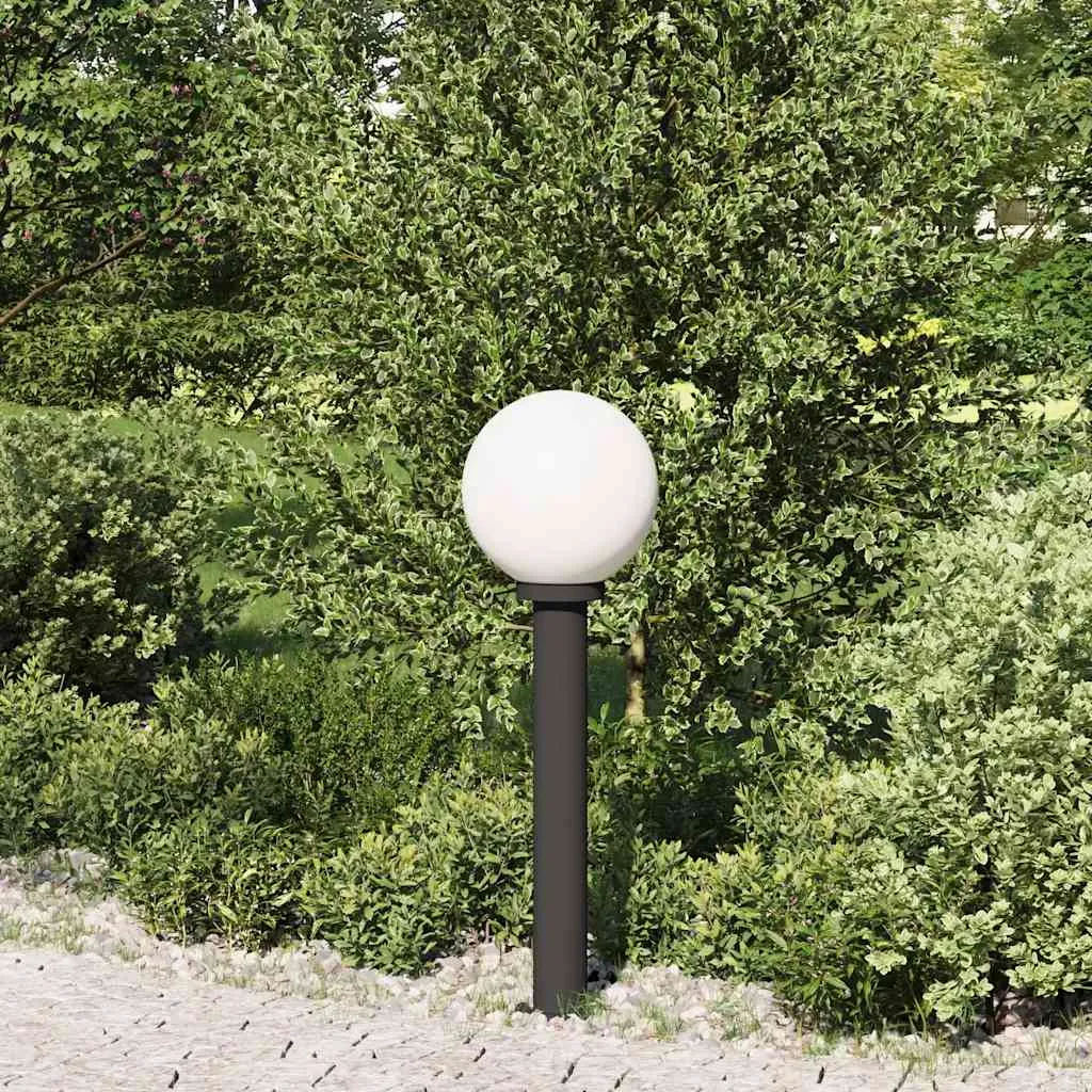 Pollerleuchte Schwarz 25 x 80 cm aus Edelstahl mit IP44-Schutz