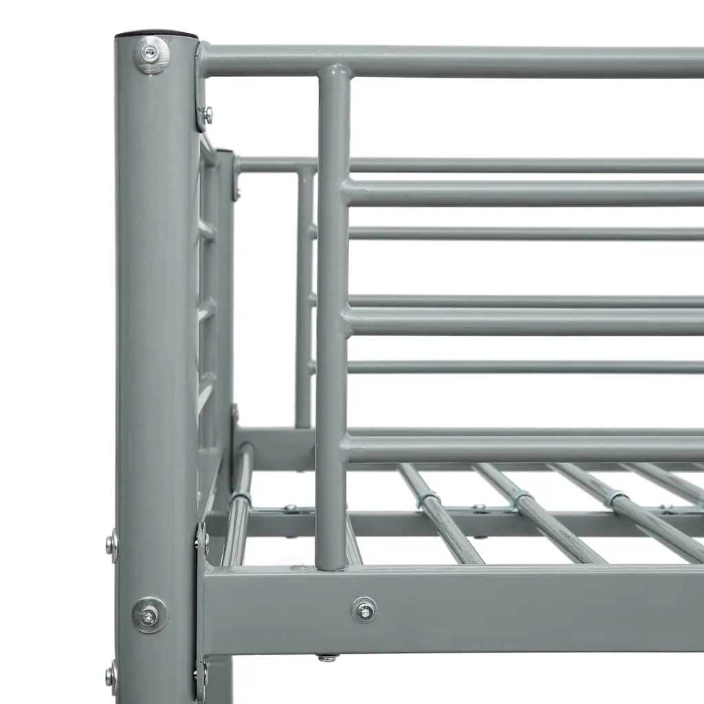 Elegantes Metall Etagenbett 208x96x150 cm in Grau