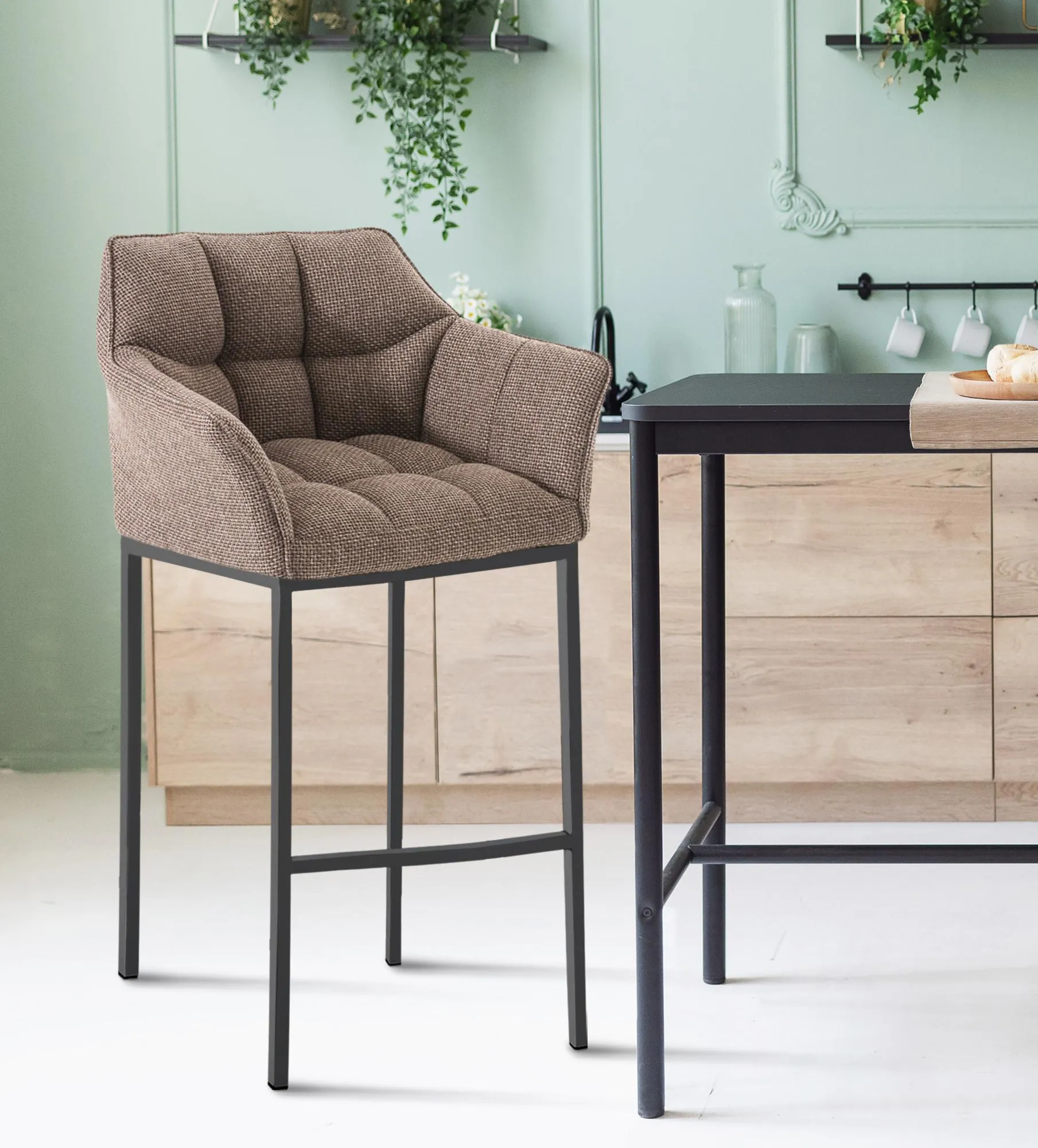 Barhocker Damaso 110x64x48 cm terrabraun