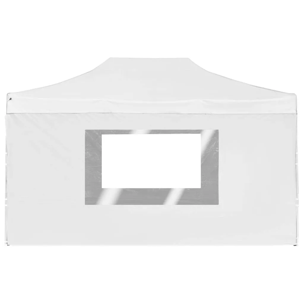 Weißes Partyzelt 4,5 x 3 x 3 m mit Aluminiumrahmen und PVC-Beschichtung