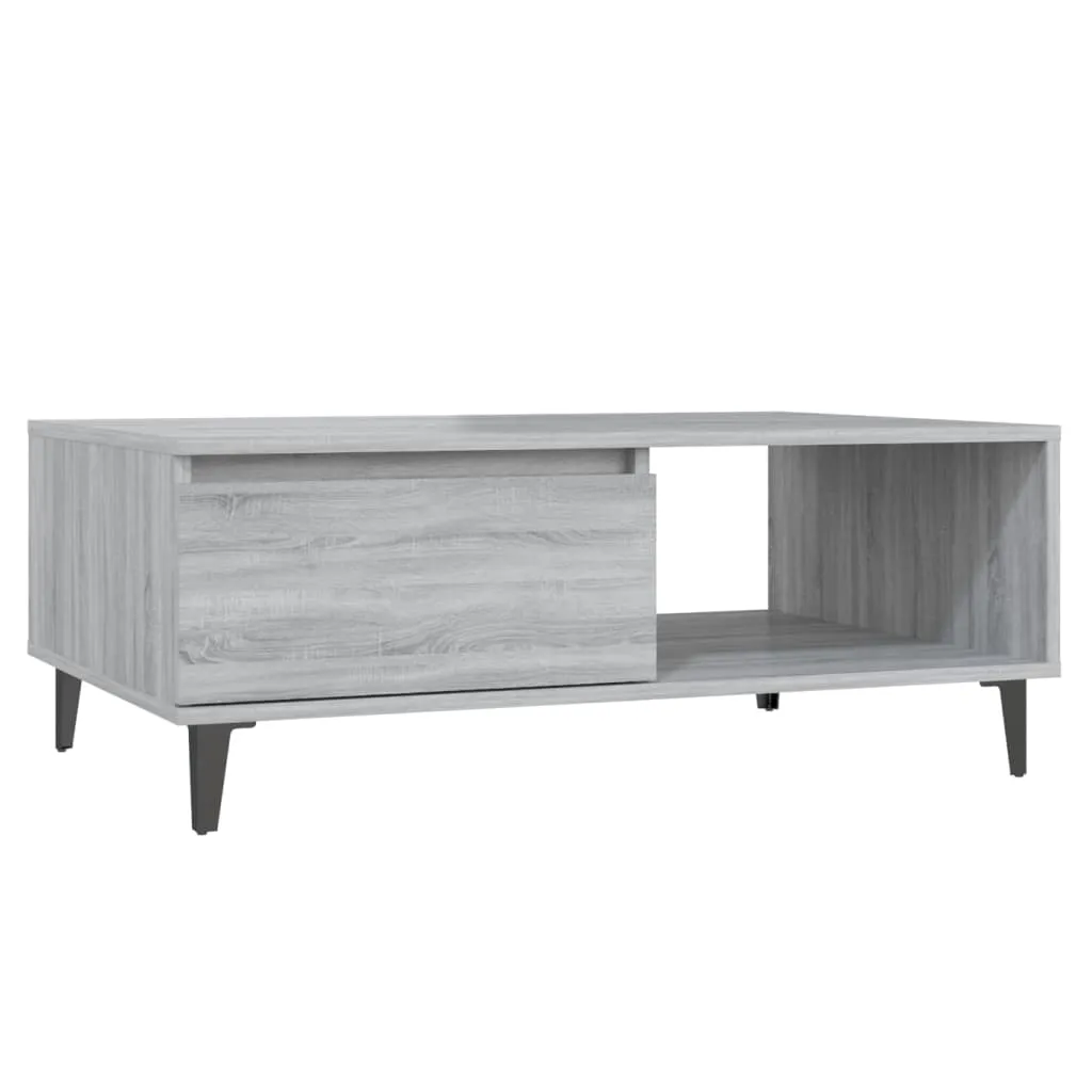 Couchtisch Grau Sonoma 90x60x35 cm Holzwerkstoff Couchtisch Grau Sonoma 90x60x35 cm Holzwerkstoff