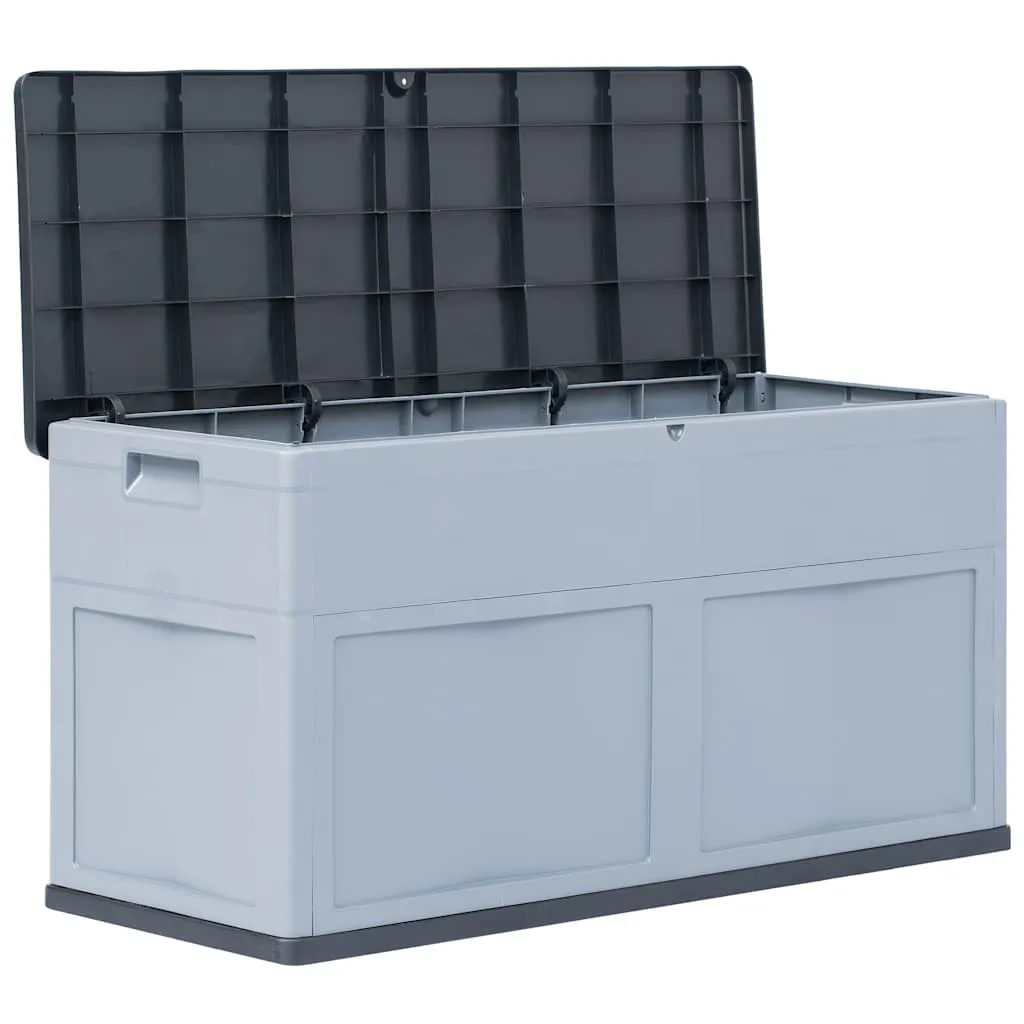 Stylische Gartenbox 119 x 46 x 60 cm in Grau und Schwarz