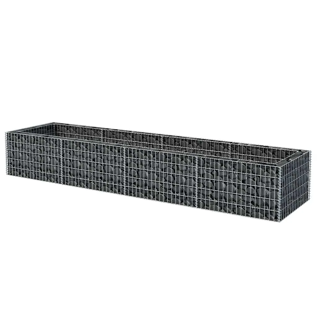 Gabionen-Hochbeet Stahl 360x90x50 cm