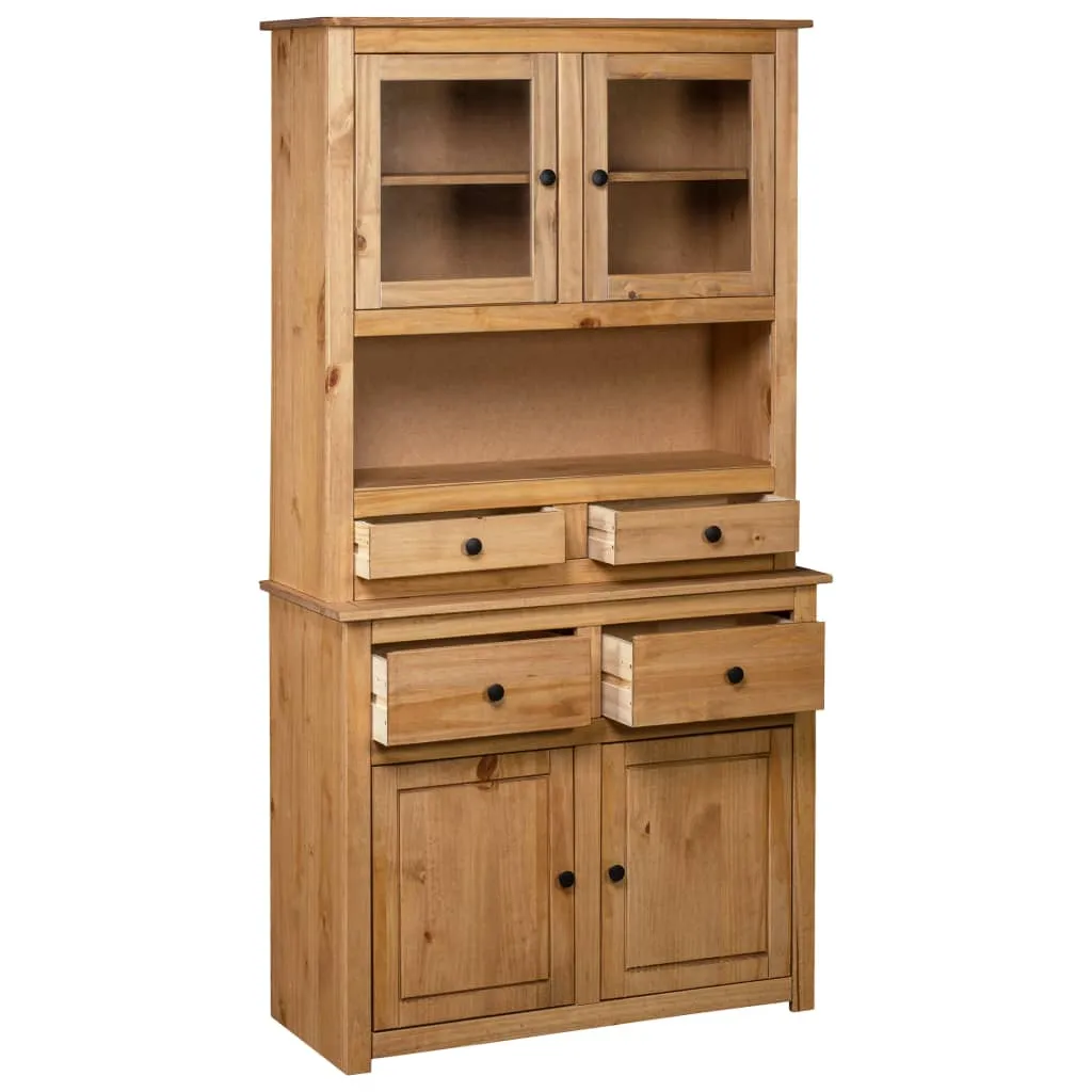 Anrichte Buffetschrank 93x40,5x180 cm Naturholz Farbe