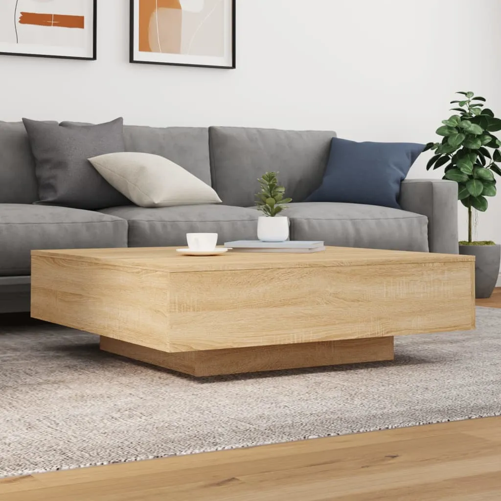 Moderner Couchtisch 100x100x31 cm in Sonoma-Eiche aus Holzwerkstoff