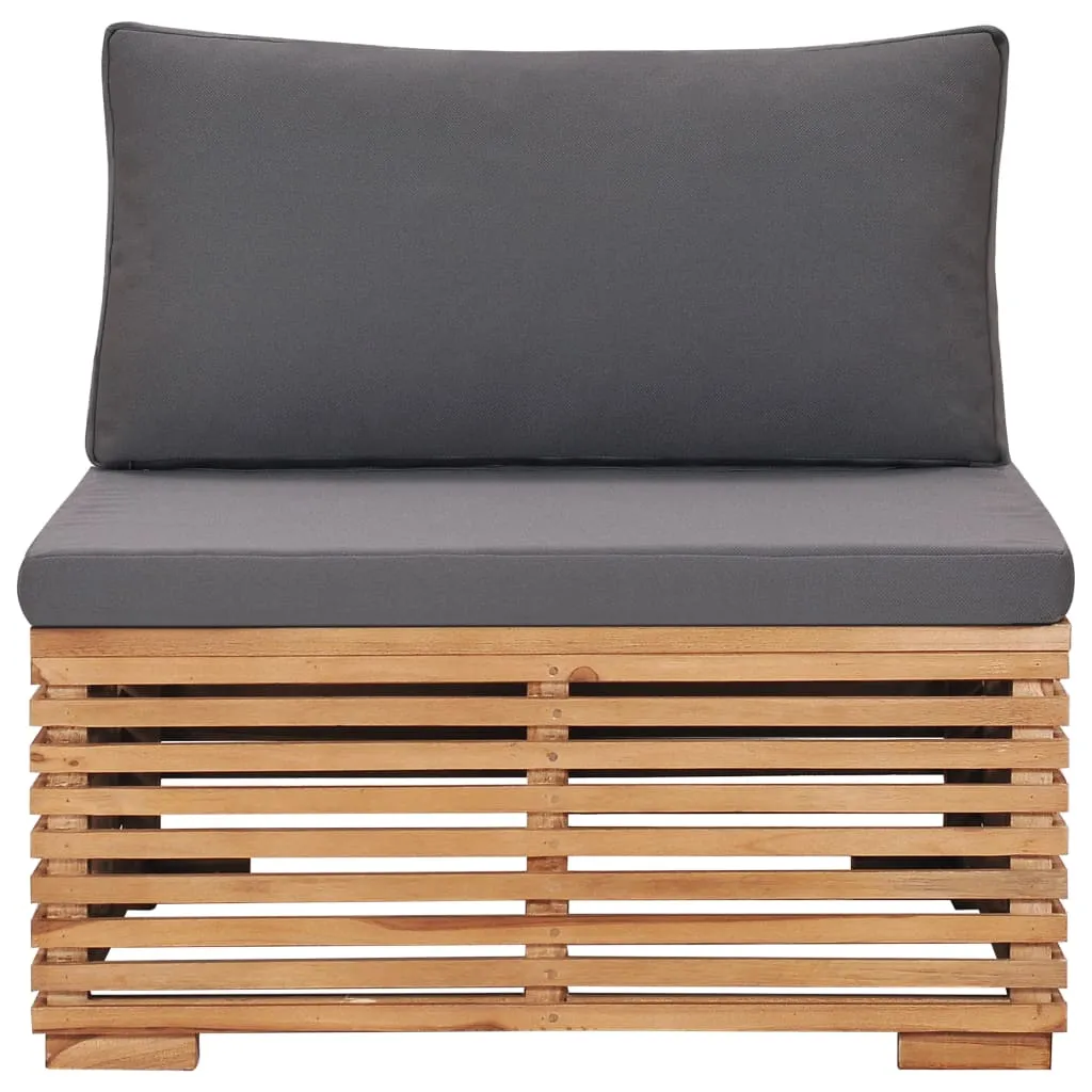 Gartensofa Naturholz 69,5 x 69,5 x 60 cm Dunkelgrau