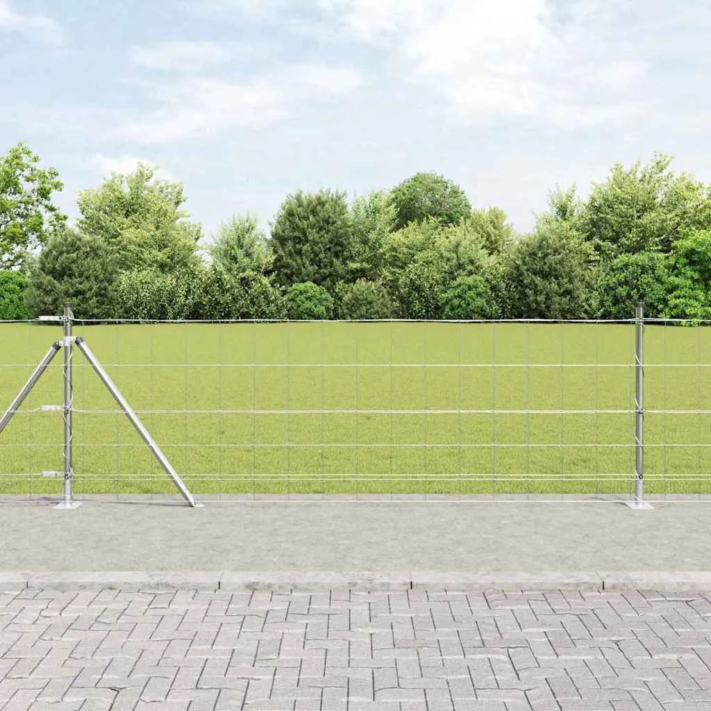 Außenzaunpfosten Stahl galvanisiert 5000 x 80 cm modern rechteckig