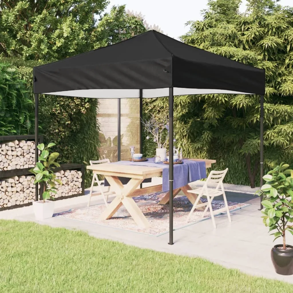 Faltzelt Pavillon Schwarz 195,5x195,5x235 cm UV- und wasserabweisend