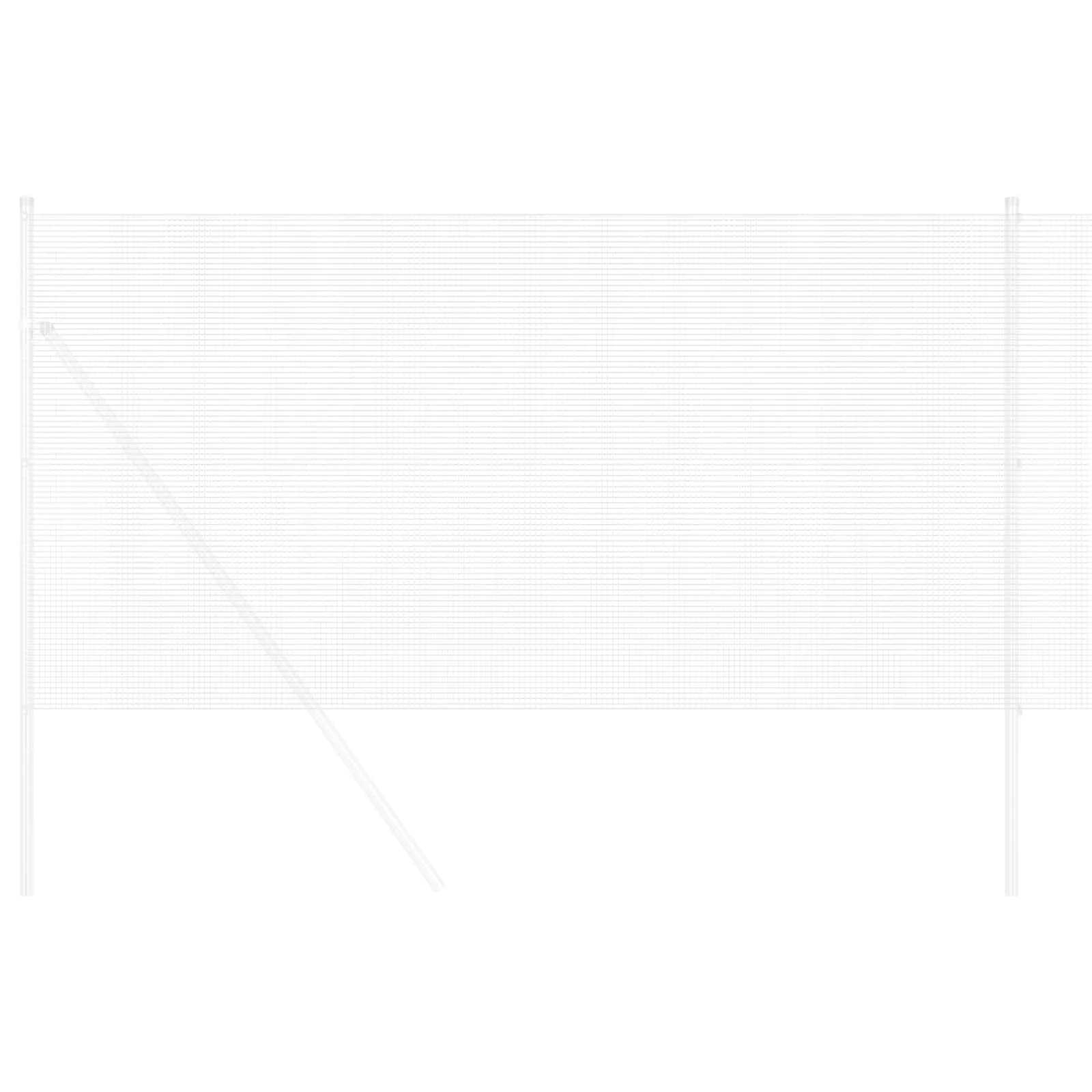 Geschweißter Drahtzaun Silber 2500 x 80 cm für den Außenbereich