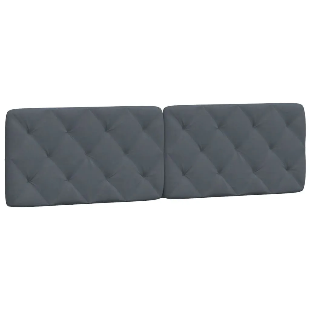 Bettgestell mit Schaumstoffmatratze 218x185x74,5 cm Dunkelgrau Samt