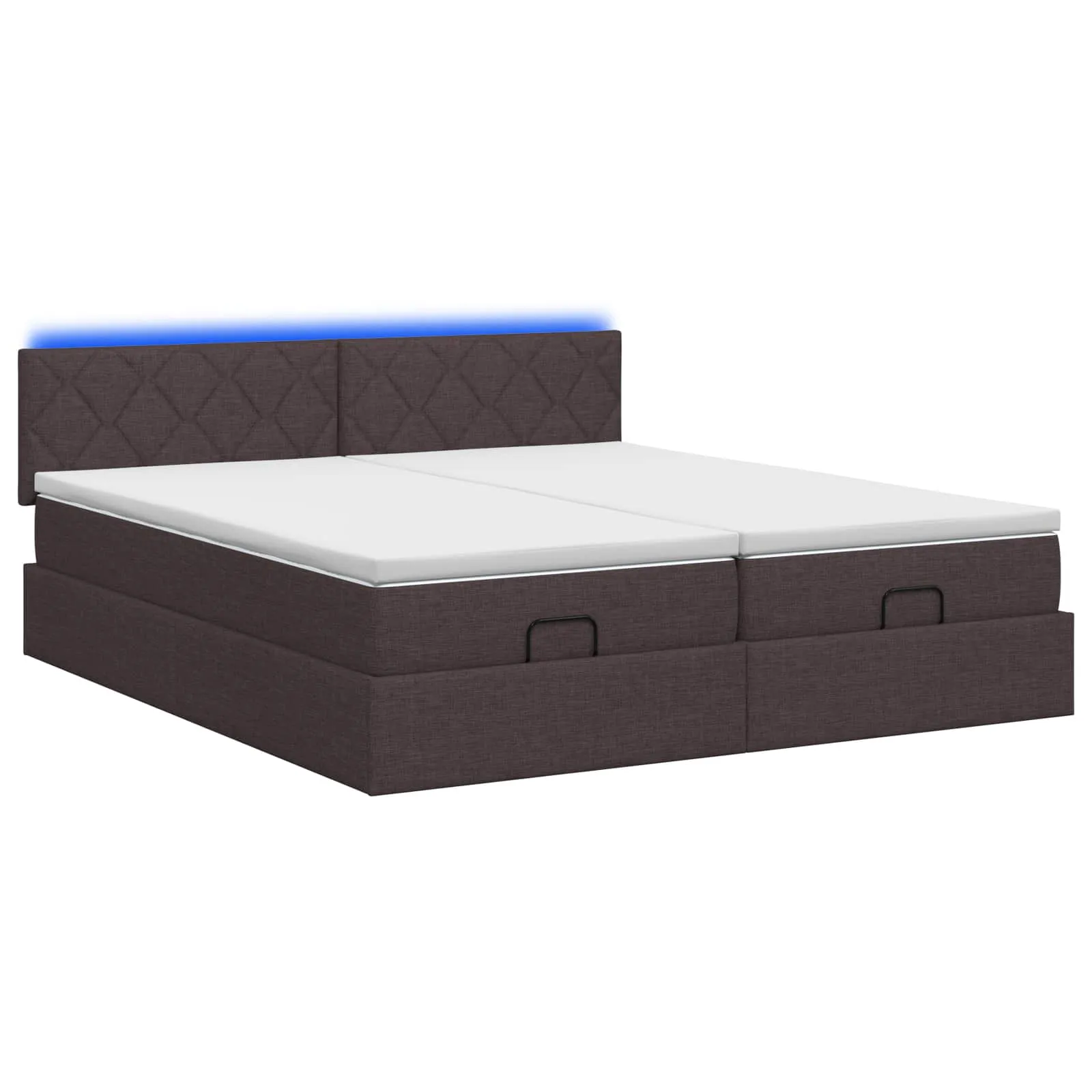 Ottoman-Bett mit Matratze 200x200 cm Dunkelbraun