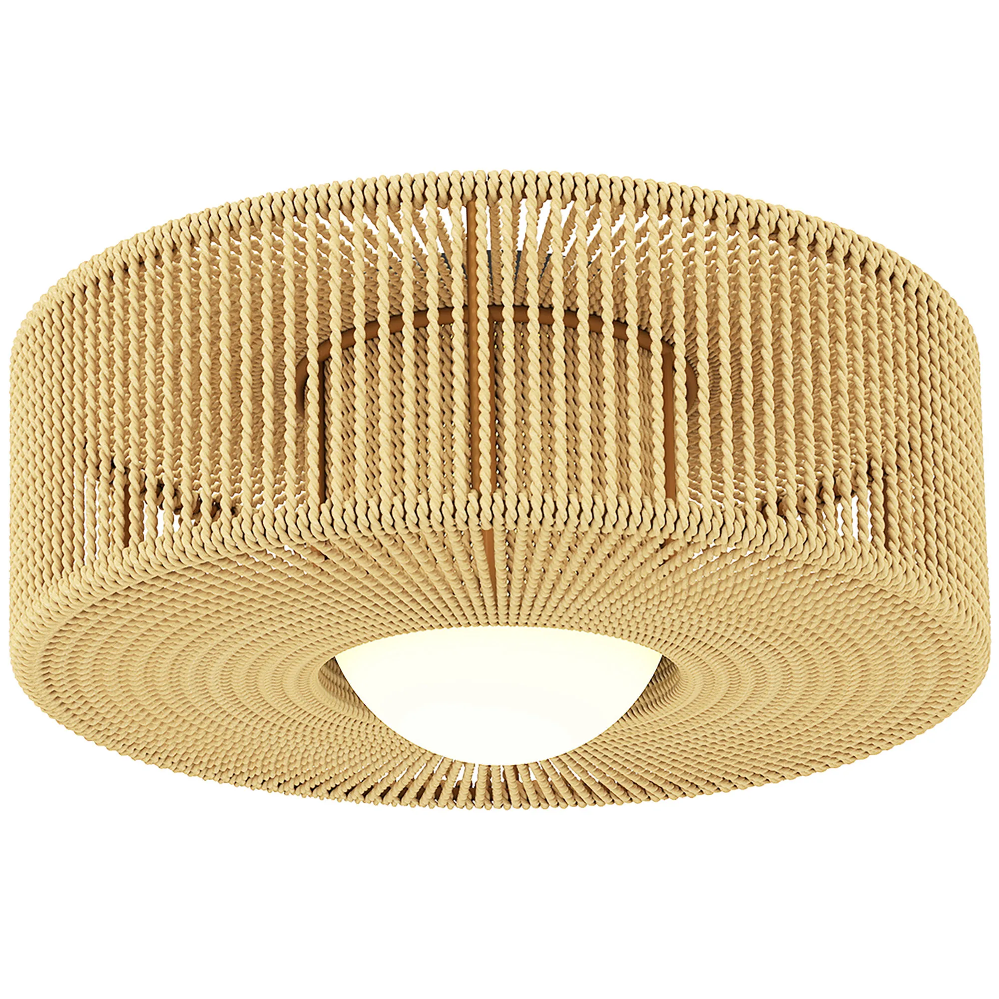 Deckenleuchte Boho-Hängelampe aus Hanfseil G9 LED, Ø30 cm