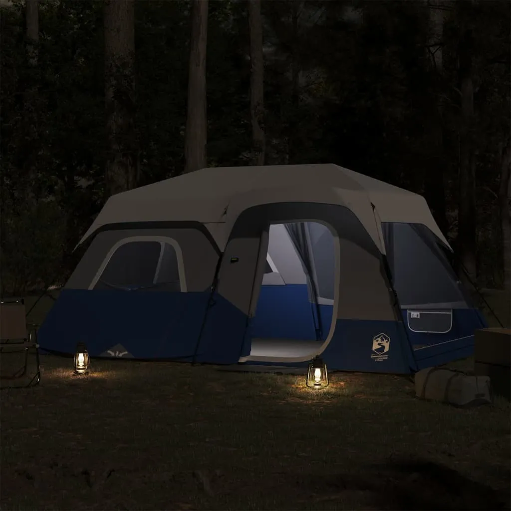Modernes Familienzelt 441x288x217 cm in Blau mit LED-Beleuchtung
