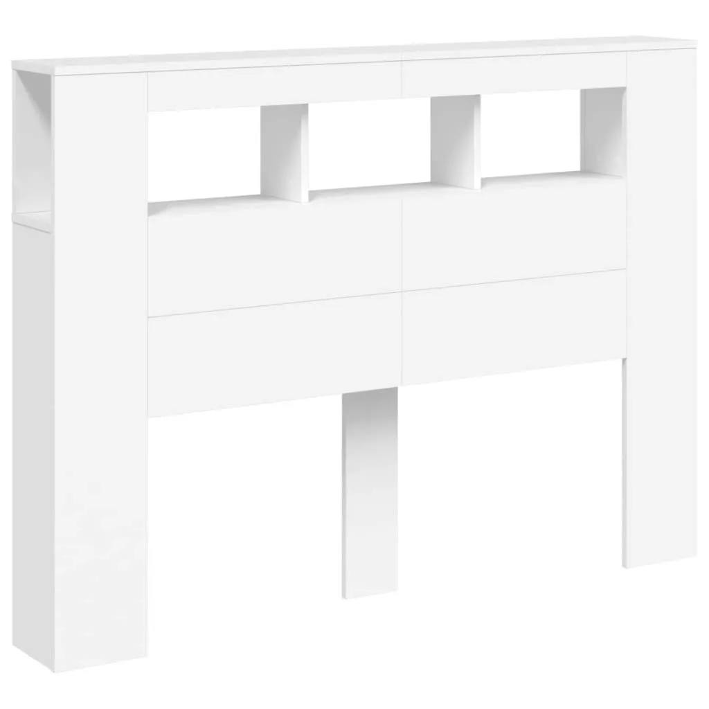 LED-Kopfteil Weiß 140x18,5x103,5 cm Holzwerkstoff