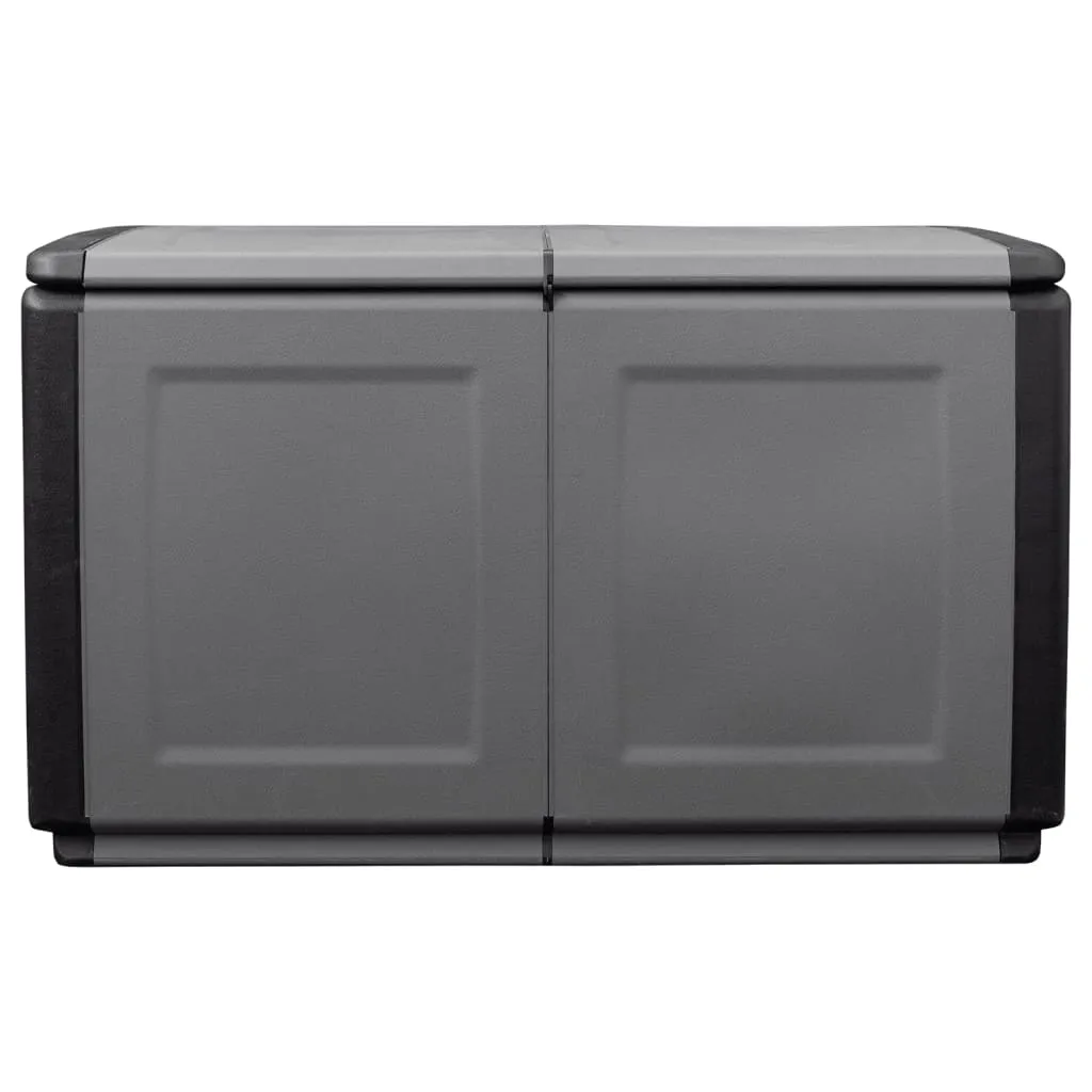 Garten-Aufbewahrungsbox 96x53x57 cm 230 L Dunkelgrau Schwarz
