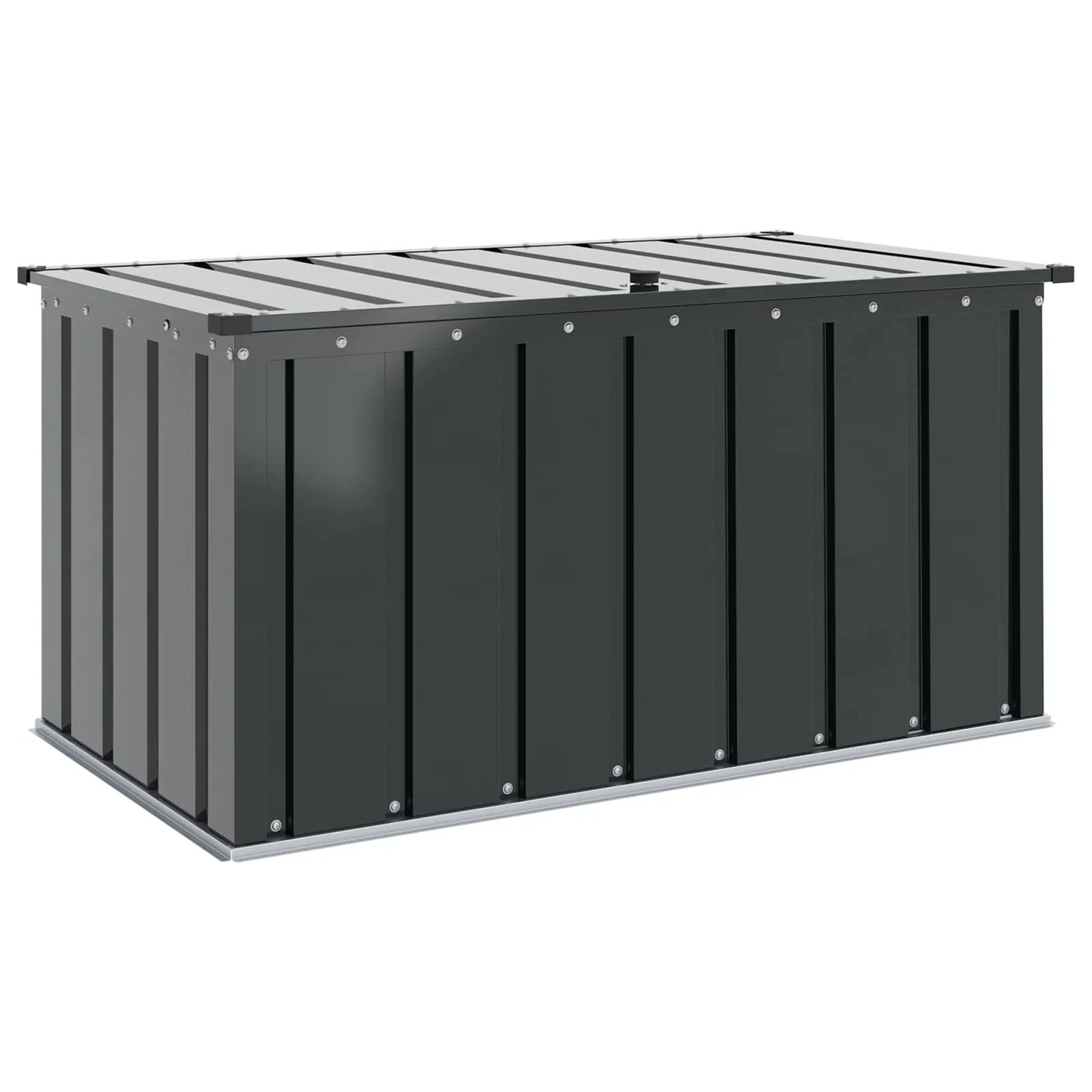 Schwarze Gartenlagerbox aus Stahl 101 x 56,5 x 50 cm