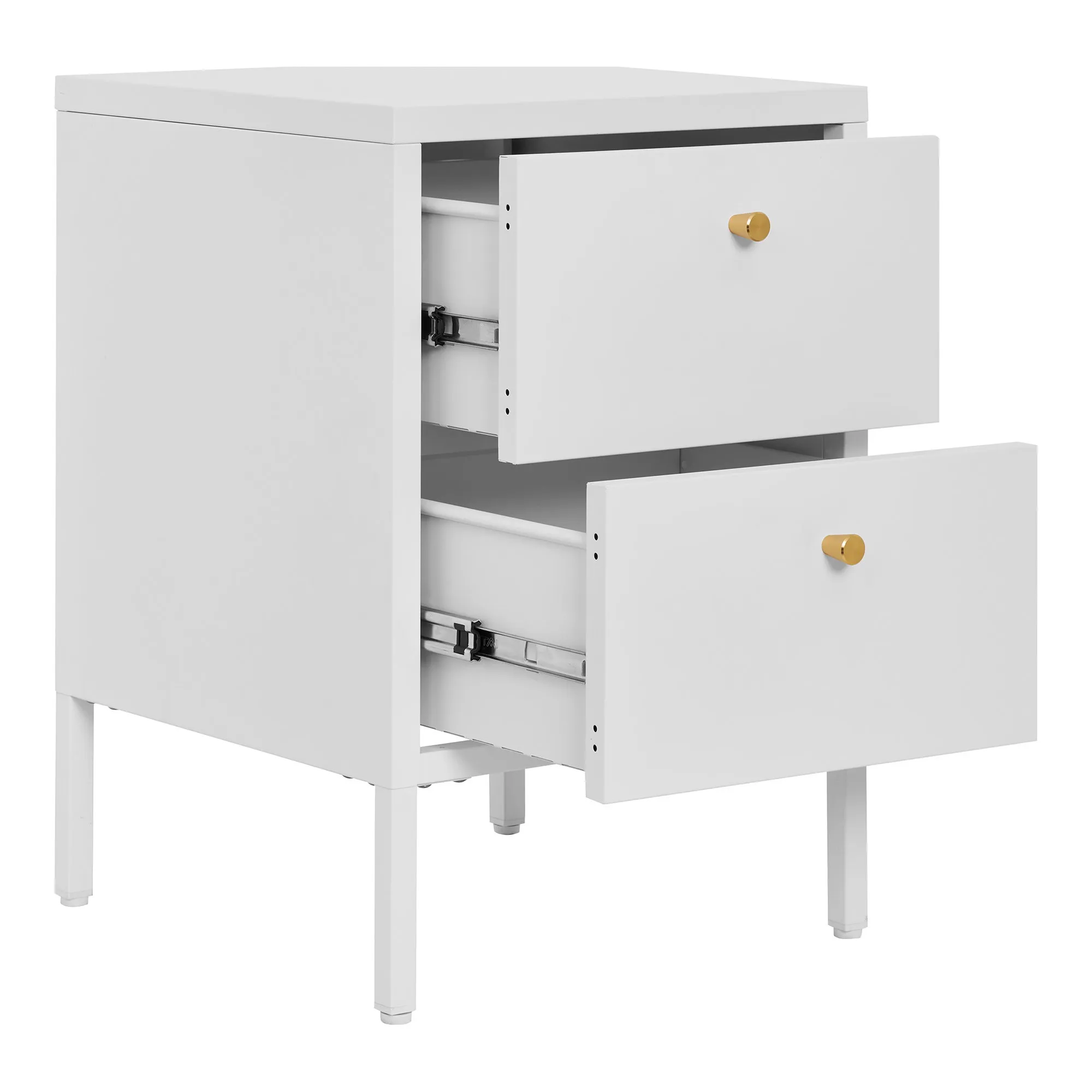tinkaro Kommode Dalby 2 Schubladen 40x40x60 cm Weiß