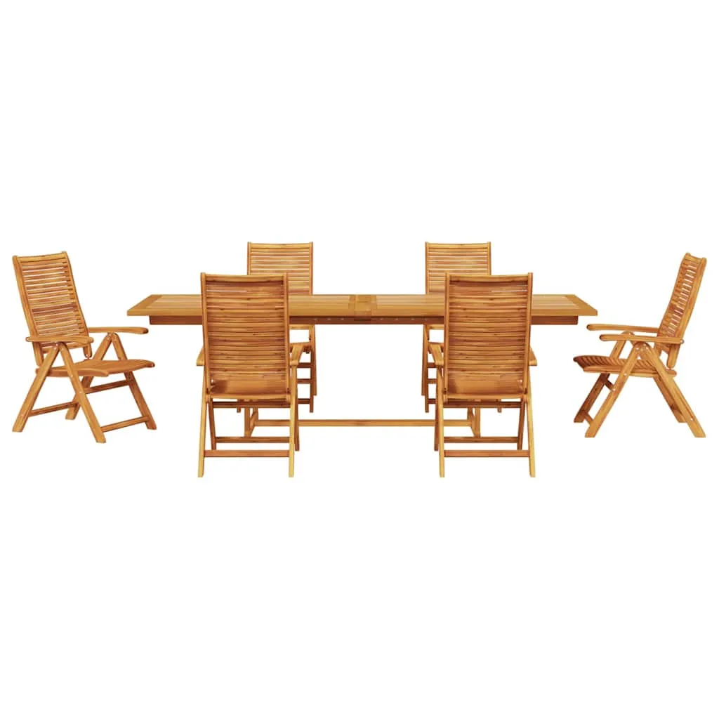 Rustikales Garten-Ess-Set Echtholz 240x100x75 cm Braun