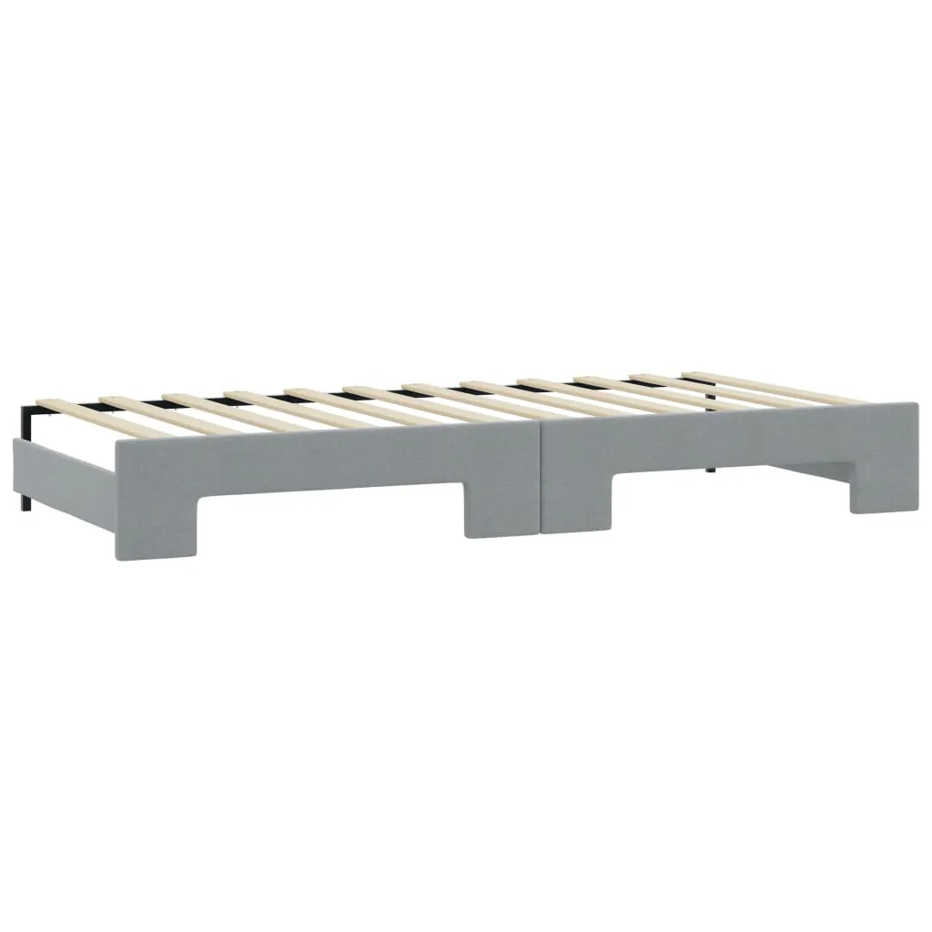 Ausziehbares 2-in-1-Tagesbett Sofa Hellgrau 223x110x66,5 cm