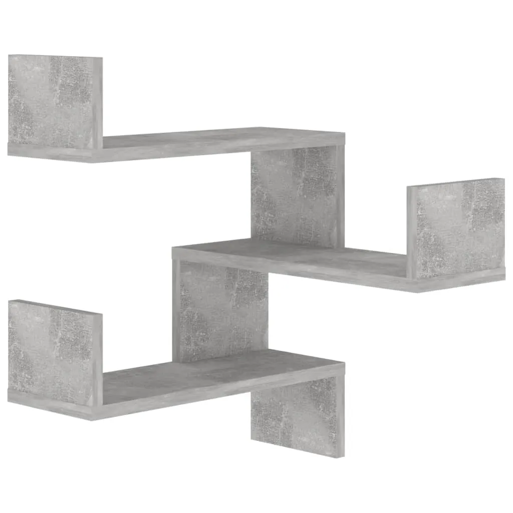 Eckregal Betongrau 40 x 40 x 50 cm aus Holzwerkstoff