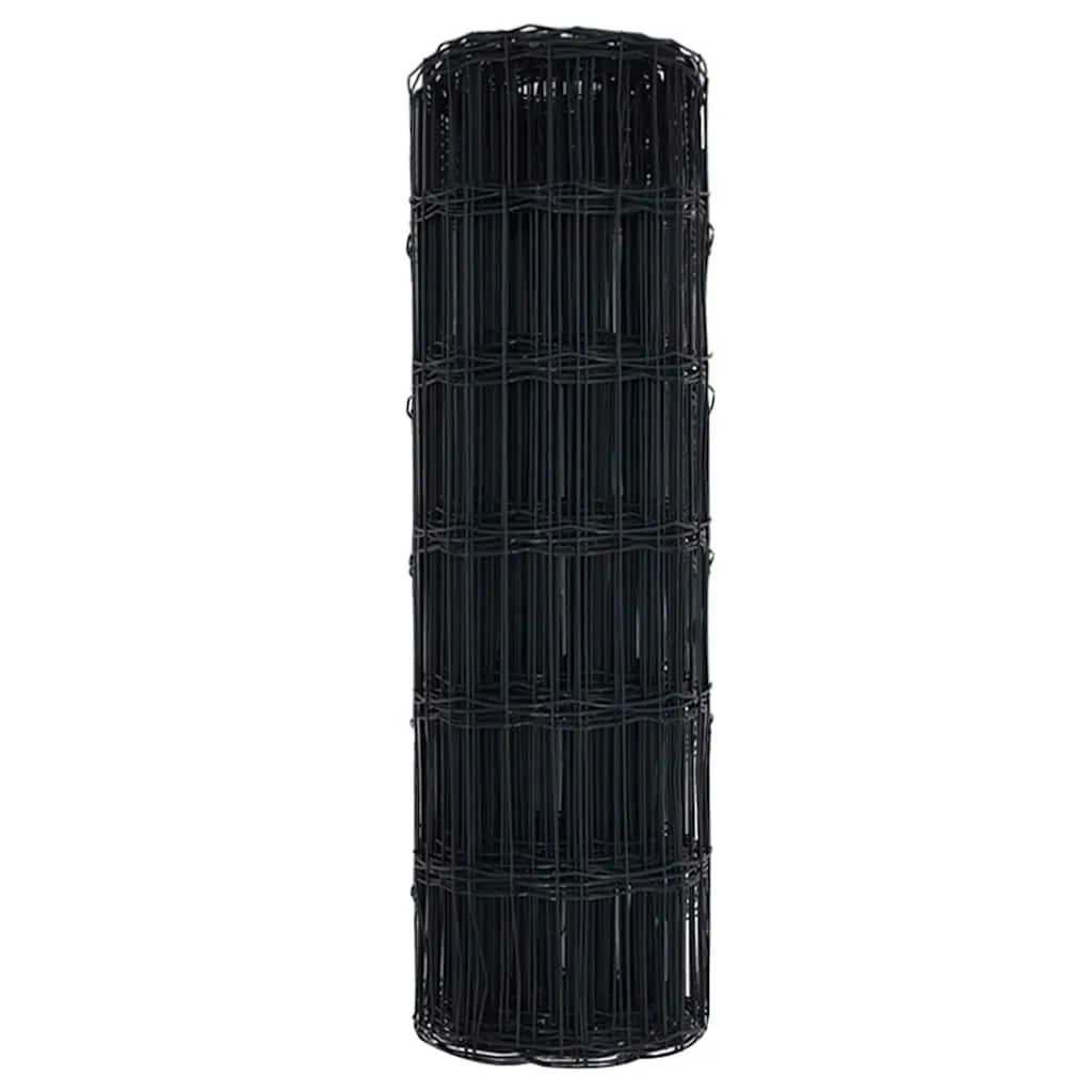 Eurozaun 0,4 x 10 m PVC-beschichtetes Eisen Grau