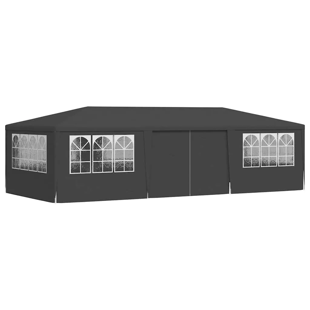 Partyzelt 4 x 9 x 2,75 m Anthrazit mit UV- und wasserbeständigem Material