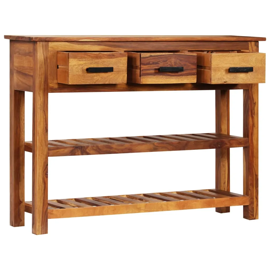 Sideboard aus Echtholz in Vintage-Stil, 110 x 30 x 80 cm, naturfarben