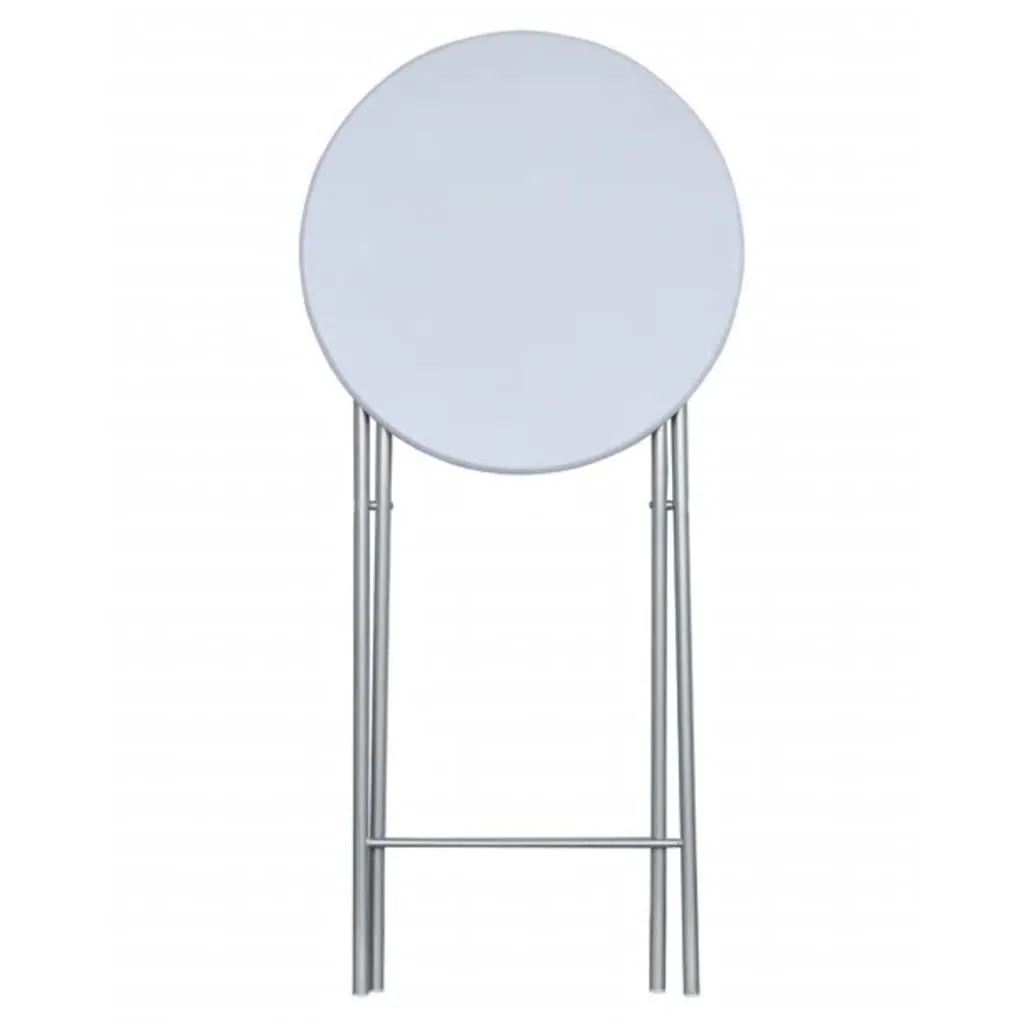 4er Set Stehtische 60x60x112 cm Weiß mit MDF-Tischplatte und Stahlbeinen