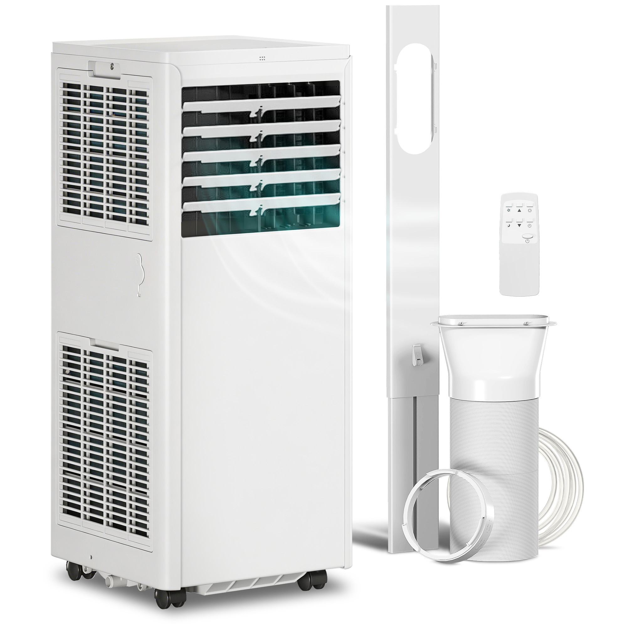 Tragbares Klimagerät 7000 BTU, 4-in-1 Klimaanlage mit Kühlung, Entfeuchter, Ventilator, Schlafmodus