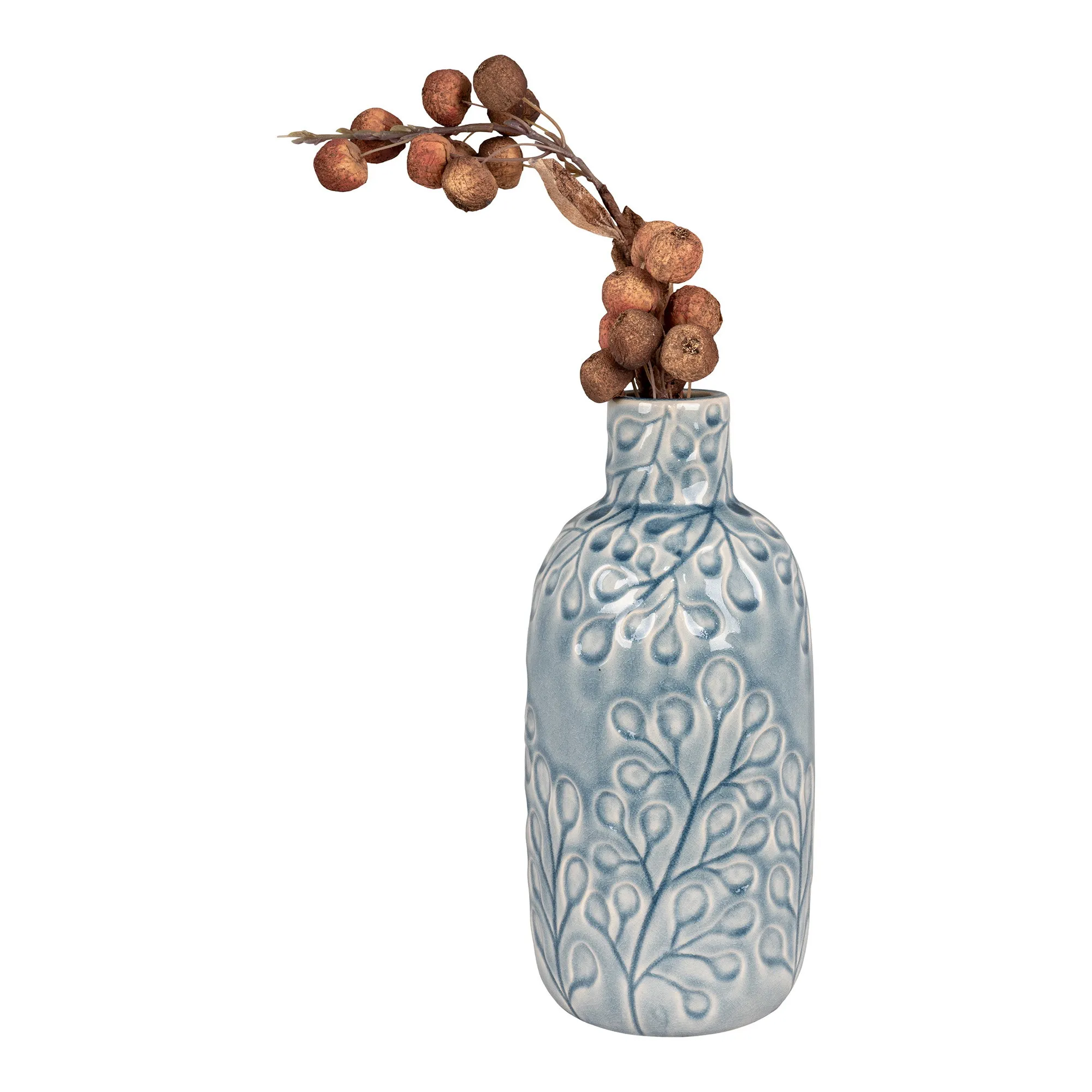tinkaro Vase Steingut Blau