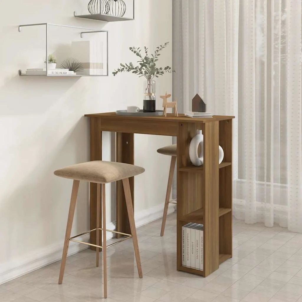 Moderner Stehtisch in Brauner Eichen-Optik 102 x 50 x 103,5 cm