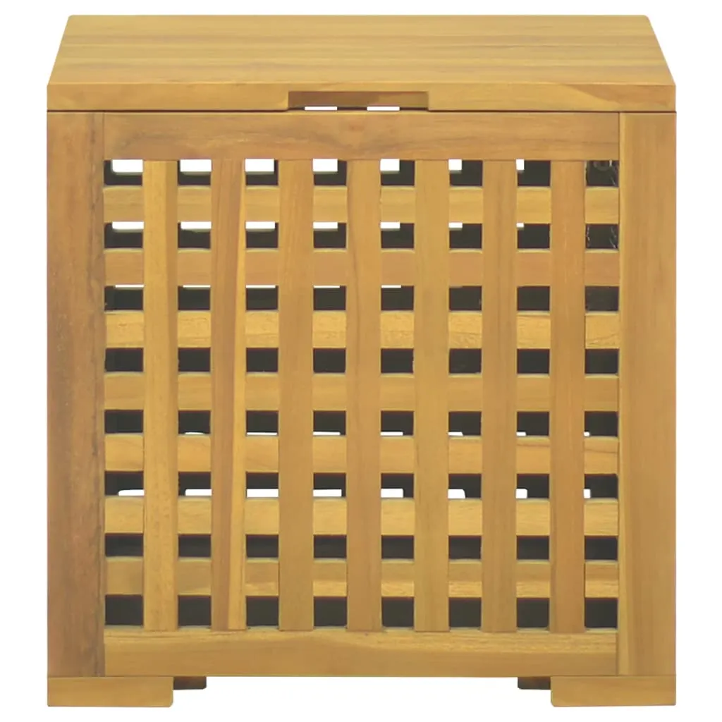 Seilbox 40x40x40 cm Massivholz Teak